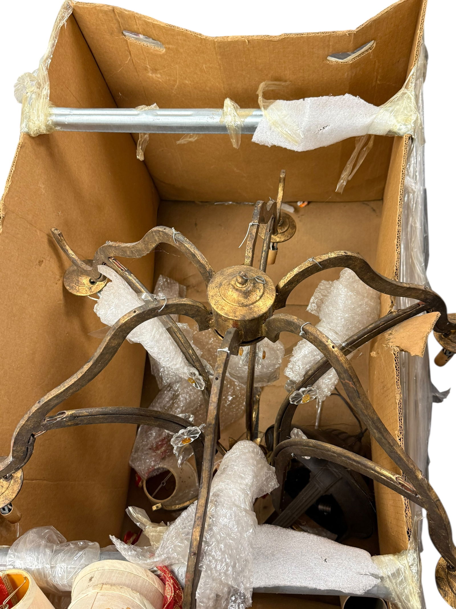 A Bronze Chandelier with Parts (1 of 4)