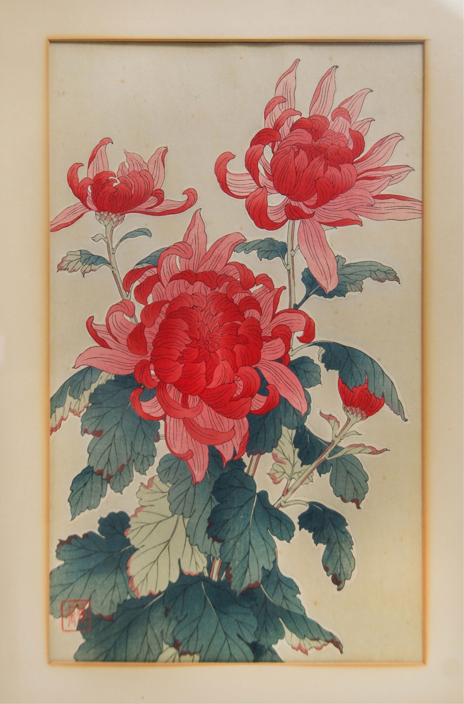 THREE FRAMED WOODBLOCK PRINTS - 5