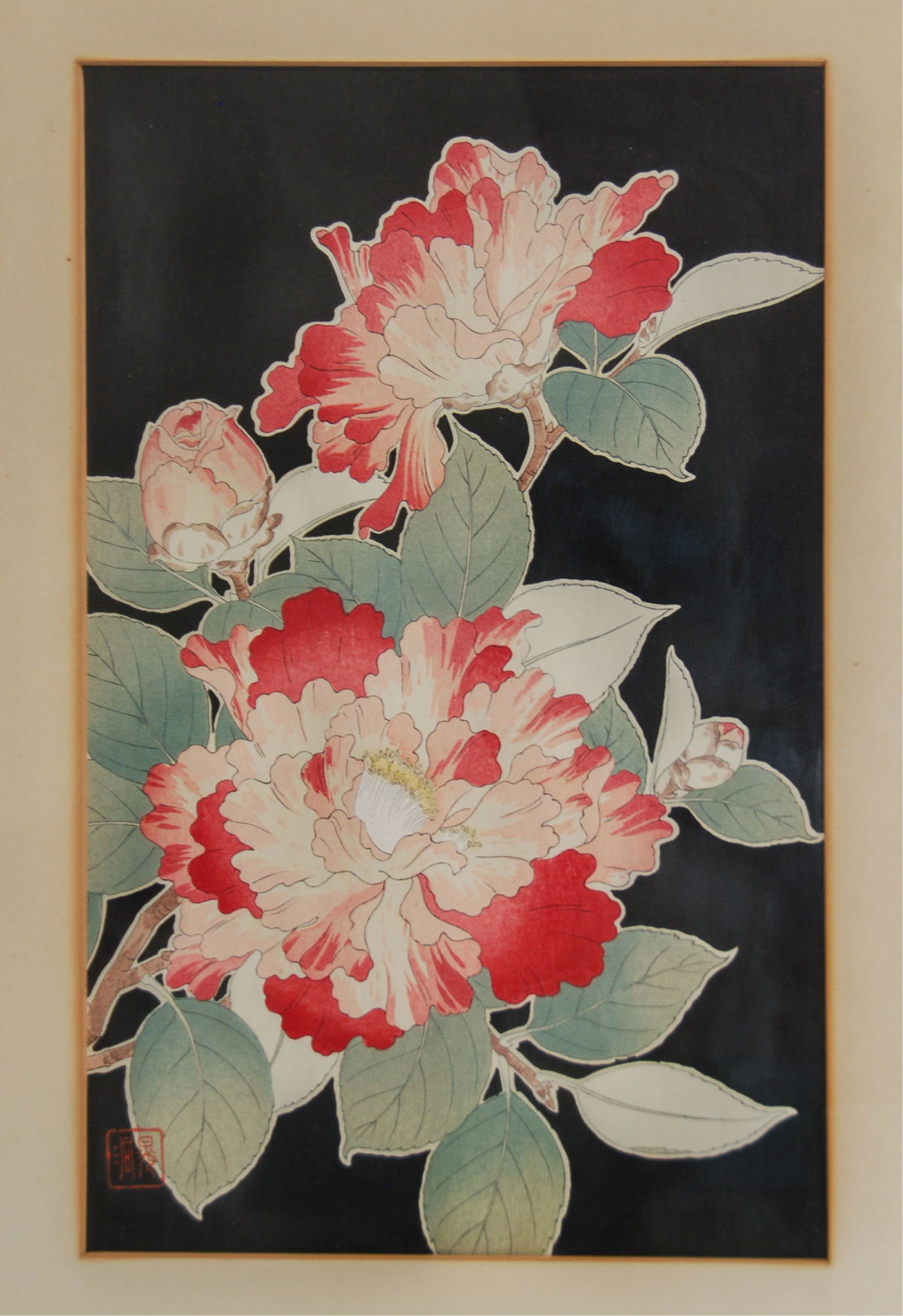 THREE FRAMED WOODBLOCK PRINTS - 7