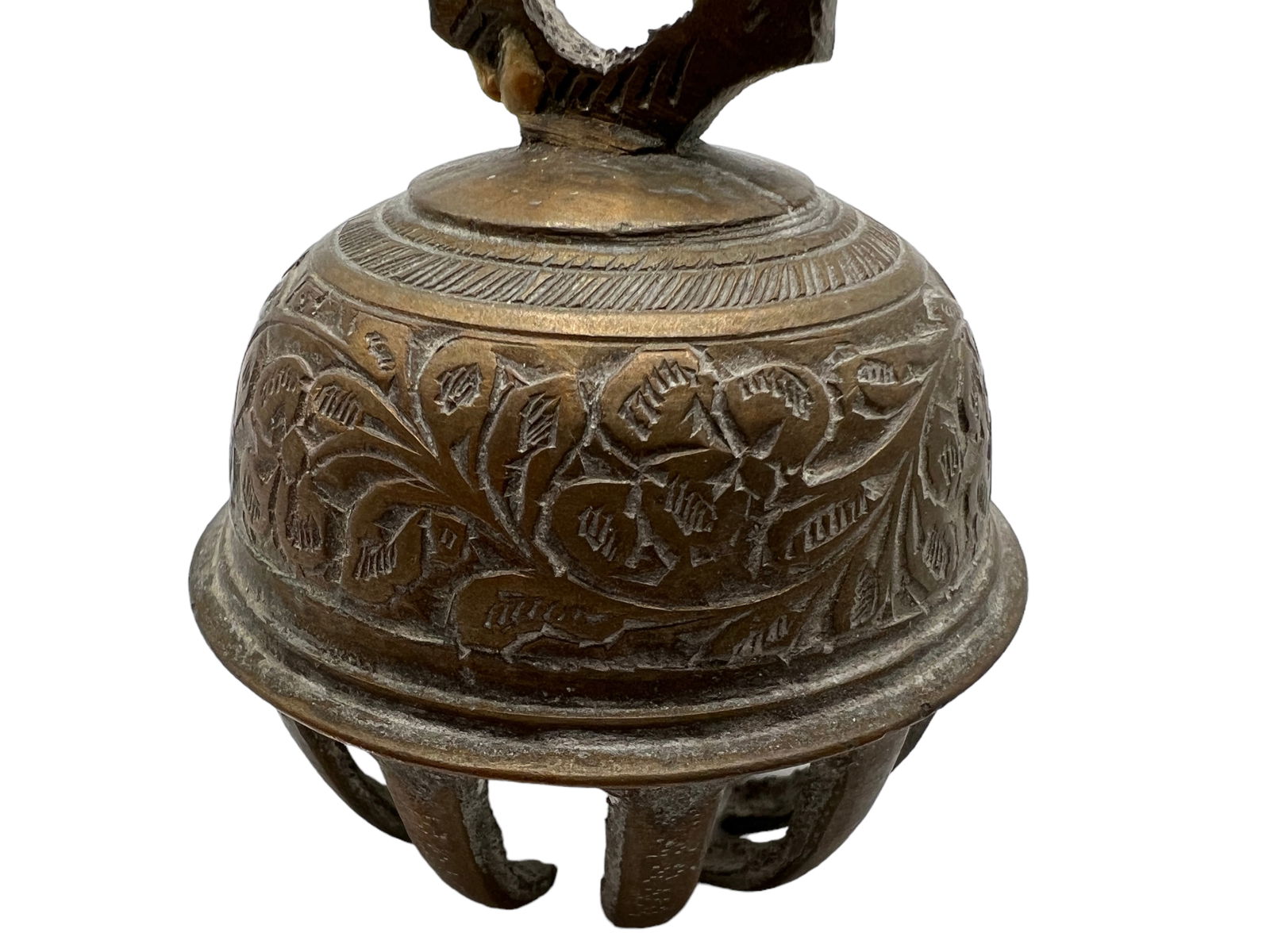 Five Round Brass Claw Bells - 3