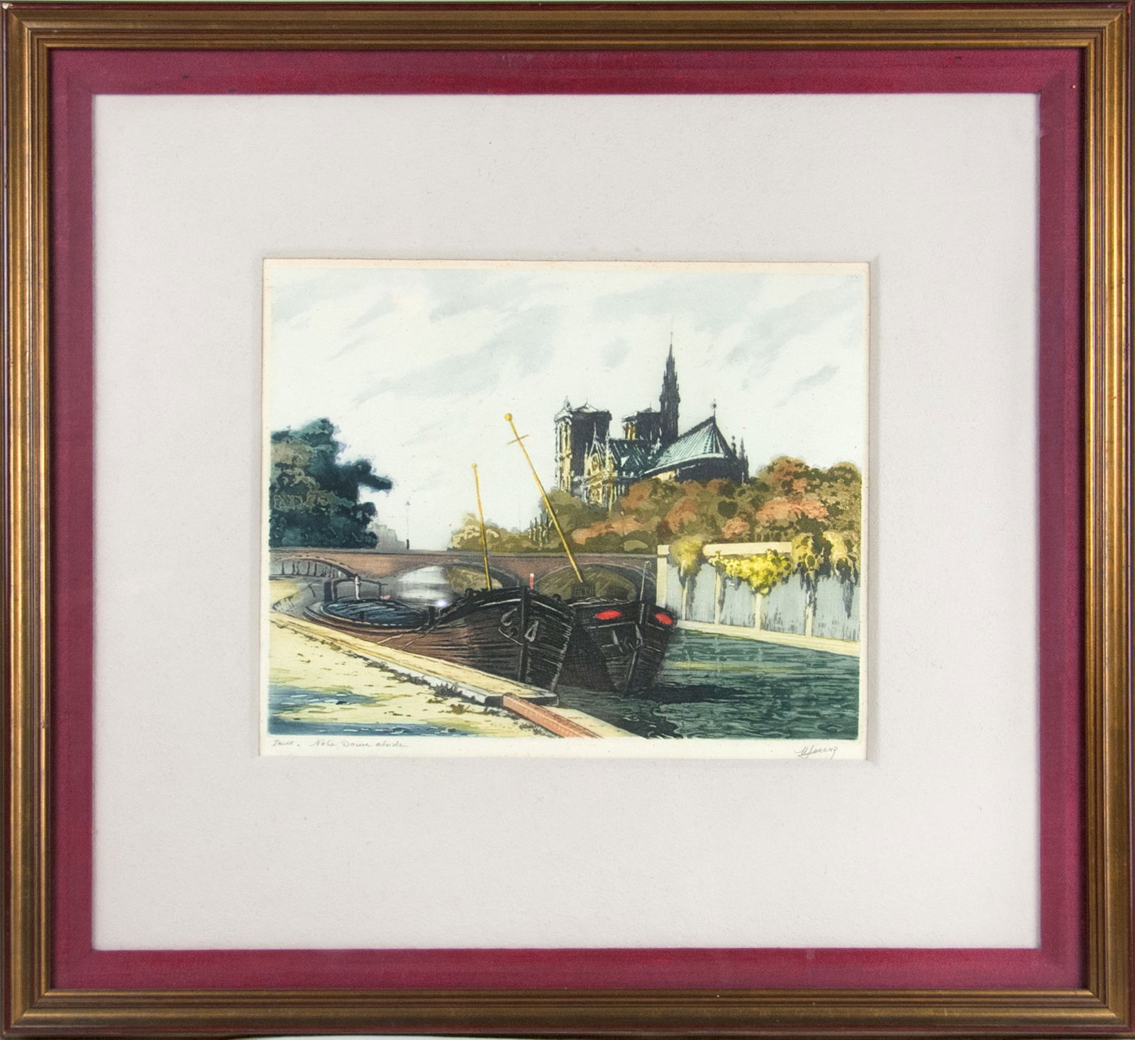 COLORED PRINT BY JAINT: COLORED PRINT BY JAINTCOLORED PRINT BY JAINT H:20 1/2in(52cm) W:22in(55.9cm) COLORED PRINT BY BAITERGON H:19in(48.3cm) W:20in(50.8cm)