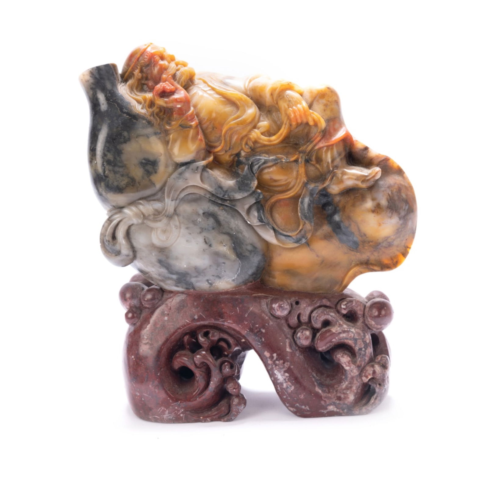 CARVED SHOSHAN STONE CARVINGS: CARVED SHOSHAN STONE CARVINGS7.5in(19cm) W:6.5in(16.5cm)