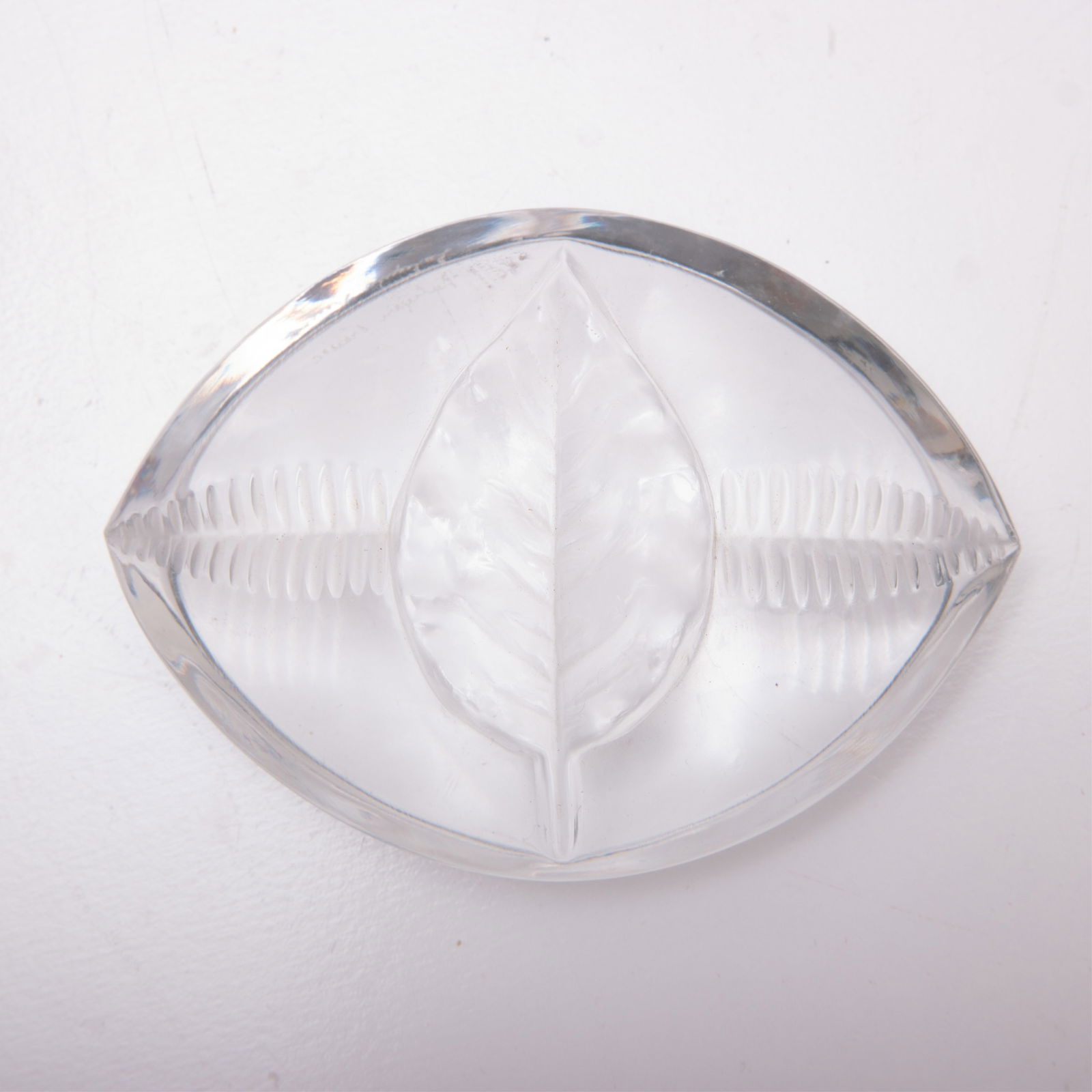 Lalique Leaf Paper Weight - 3