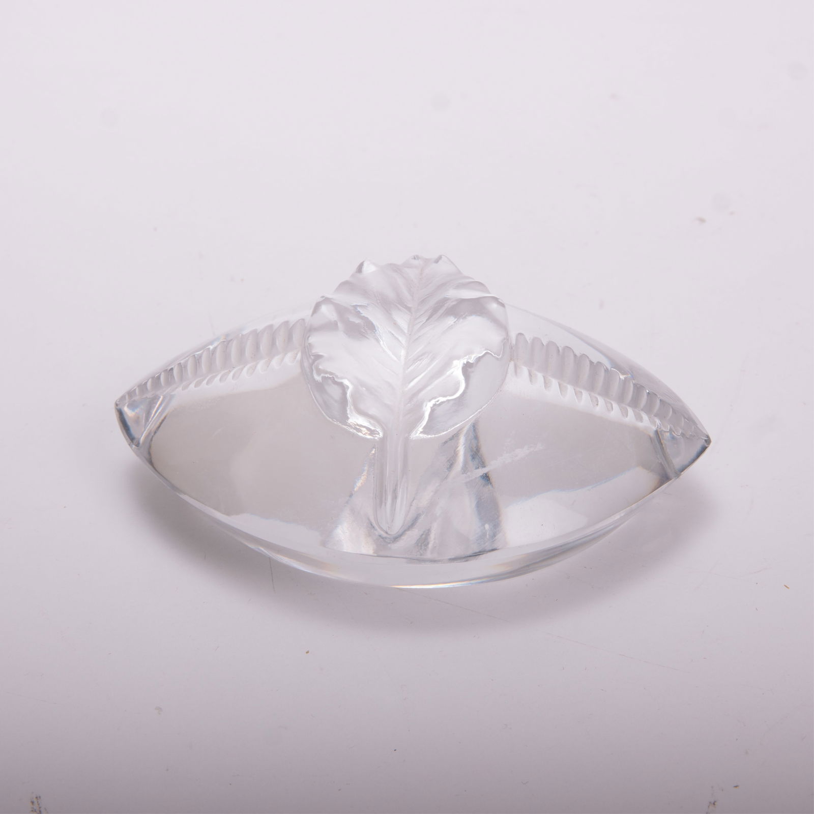 Lalique Leaf Paper Weight - 4