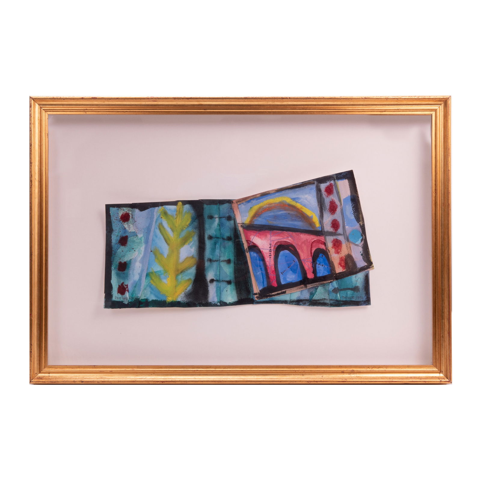 FRAMED ART MIXED MEDIA "DANA PRESCOT" 98' (1 of 11)