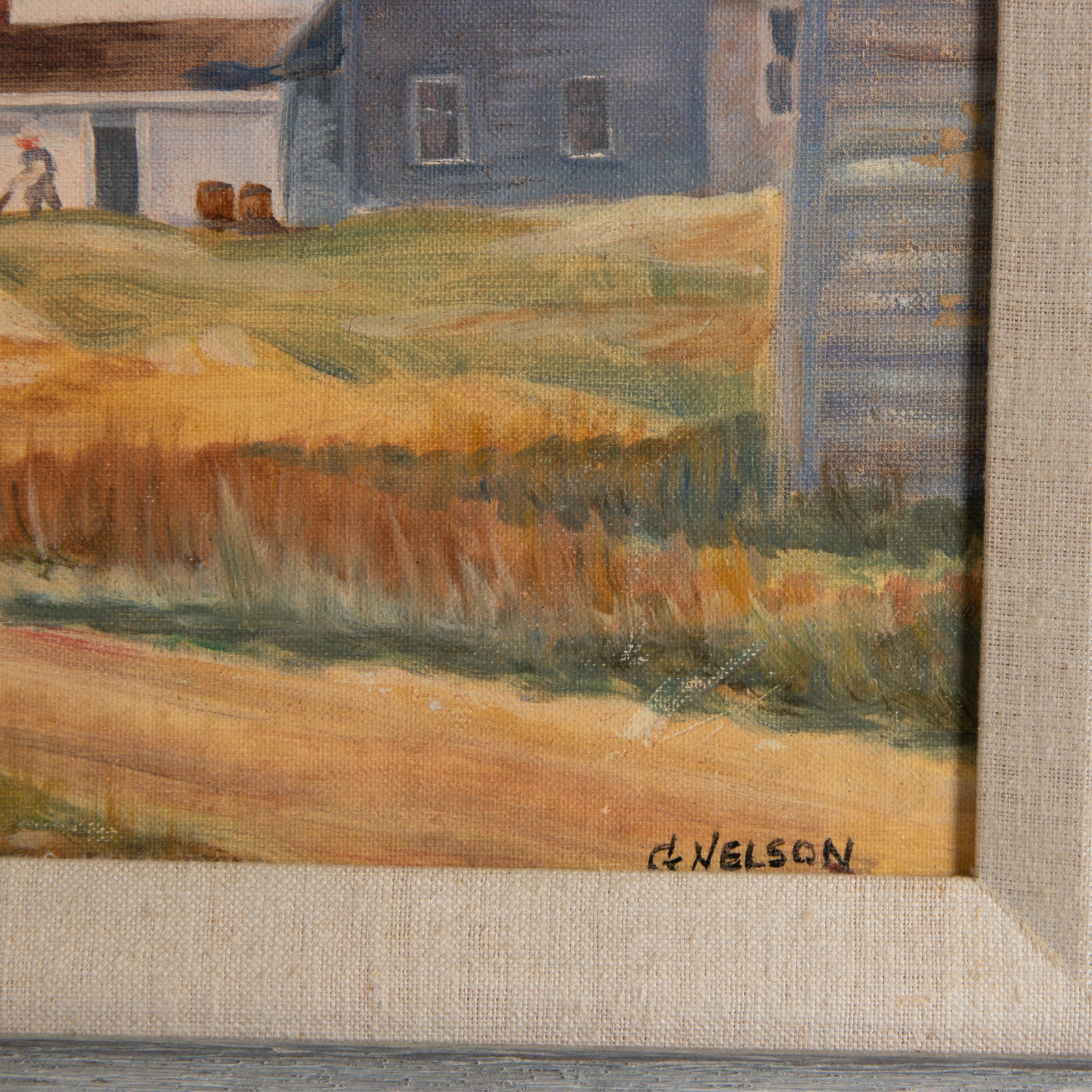 TWO FRAMED PAINTING, G NELSON AND UNSIGNED - 2