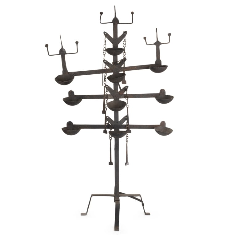 OIL LAMP WROUGHT IRON BAMANA TRIBE.MALI, AFRICA (1 of 6)