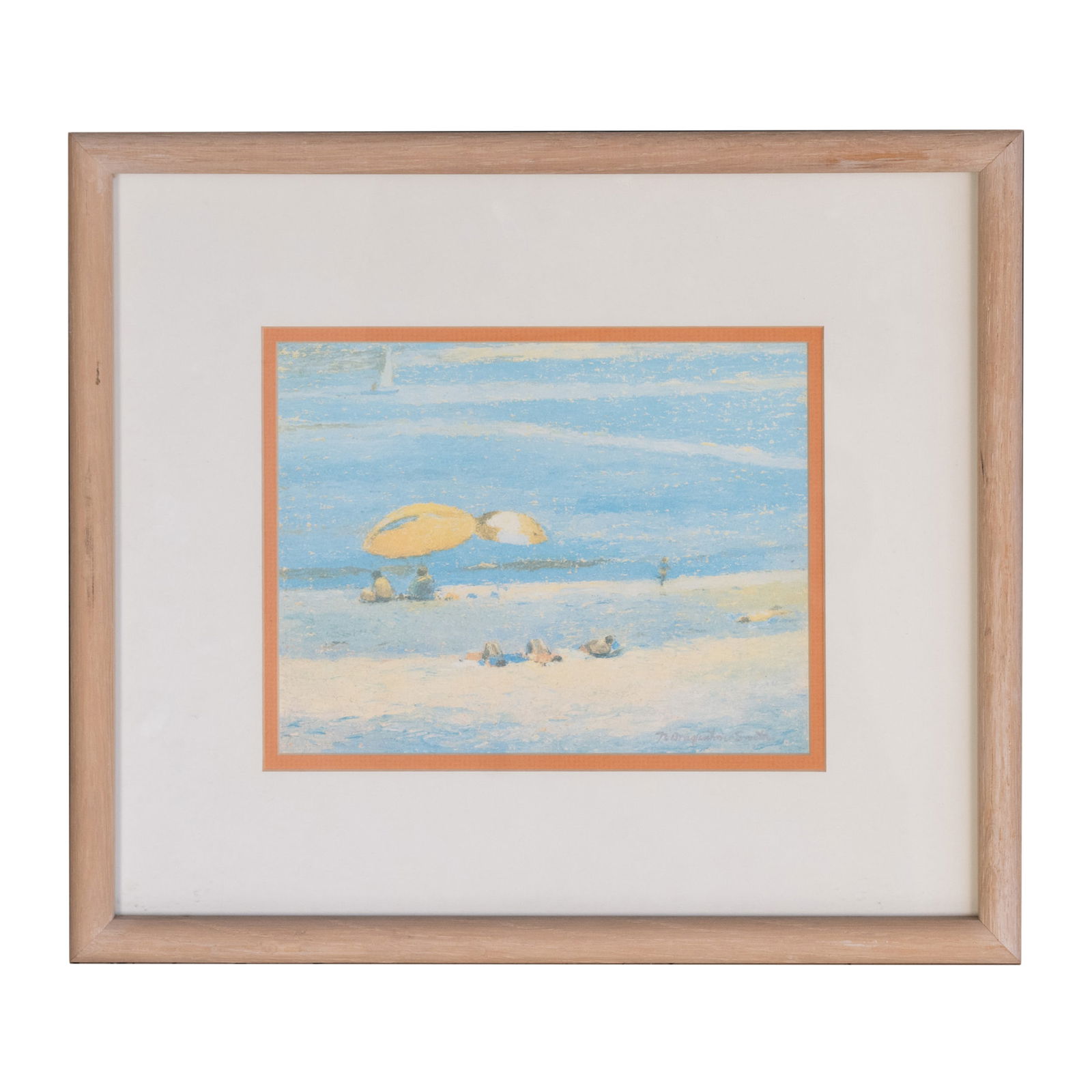 OIL PAINTING BEACH LIFE LANDSCAPE, SIGNED (1 of 10)