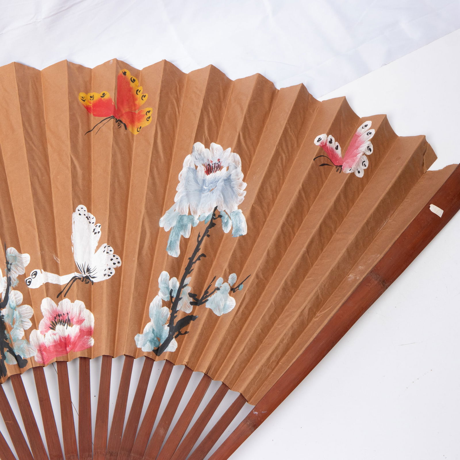 LARGE DECORATIVE FOLDING CHINESE FAN - 5