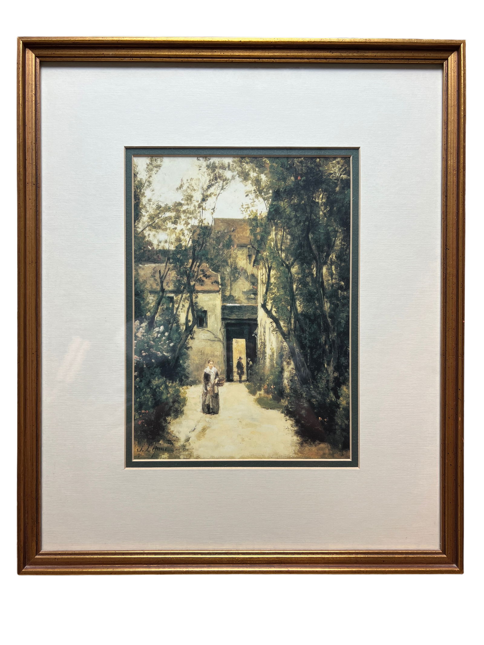 Édouard Lépine “A Courtyard on the Rue de la Print: Édouard Lépine “A Courtyard on the Rue de la PrintÉdouard Lépine “A Courtyard on the Rue de la Fontinelle” Print H : 16 3/4 in ( 42.54 cm ) W : 14 in (35.56 cm )