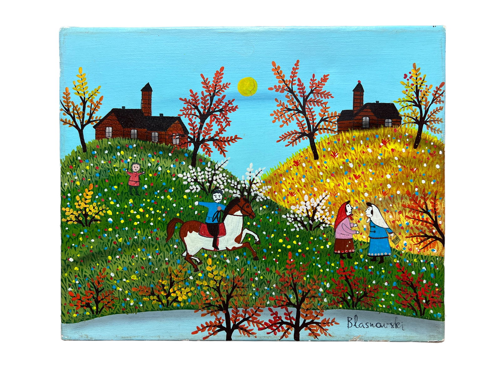 Blasnovski (Polish b. 1920) Oil On Board: Blasnovski (Polish b. 1920) Oil On BoardH ; 10 1/2 in ( 26.67 cm ) W : 8 1/2 in ( 21.59 cm )