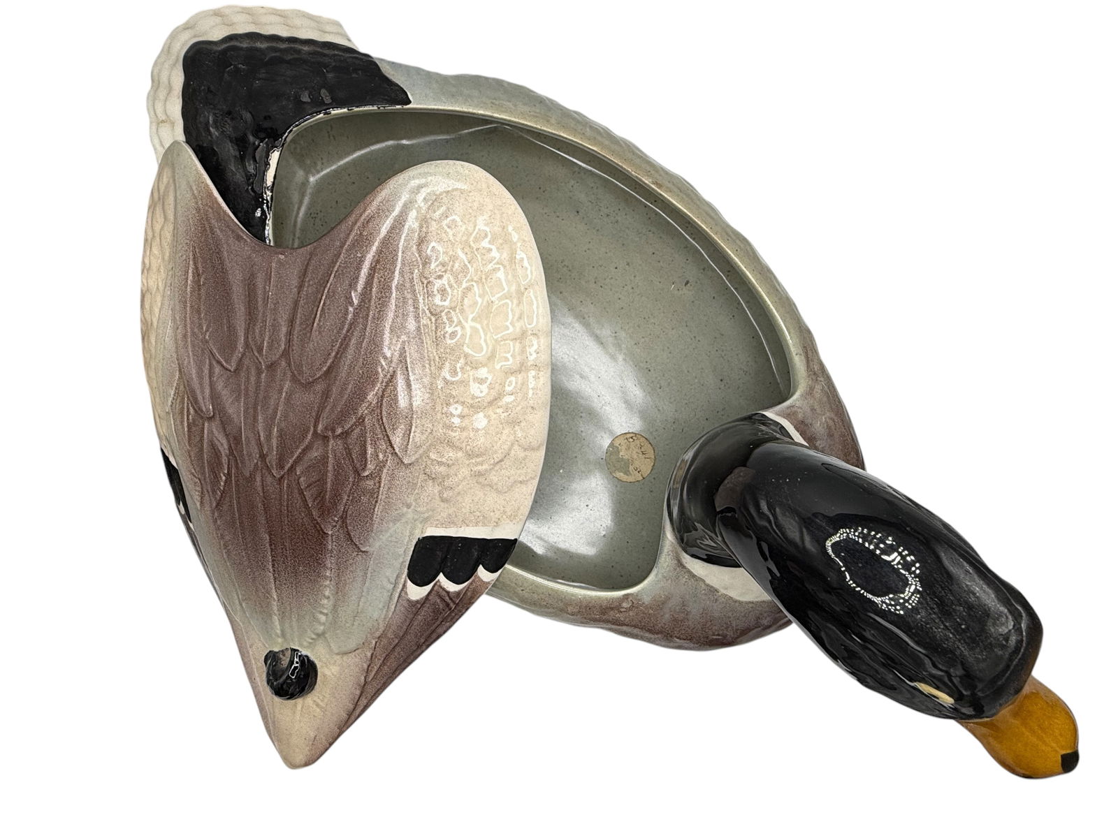 A Porcelain Duck Container with Lid - 3