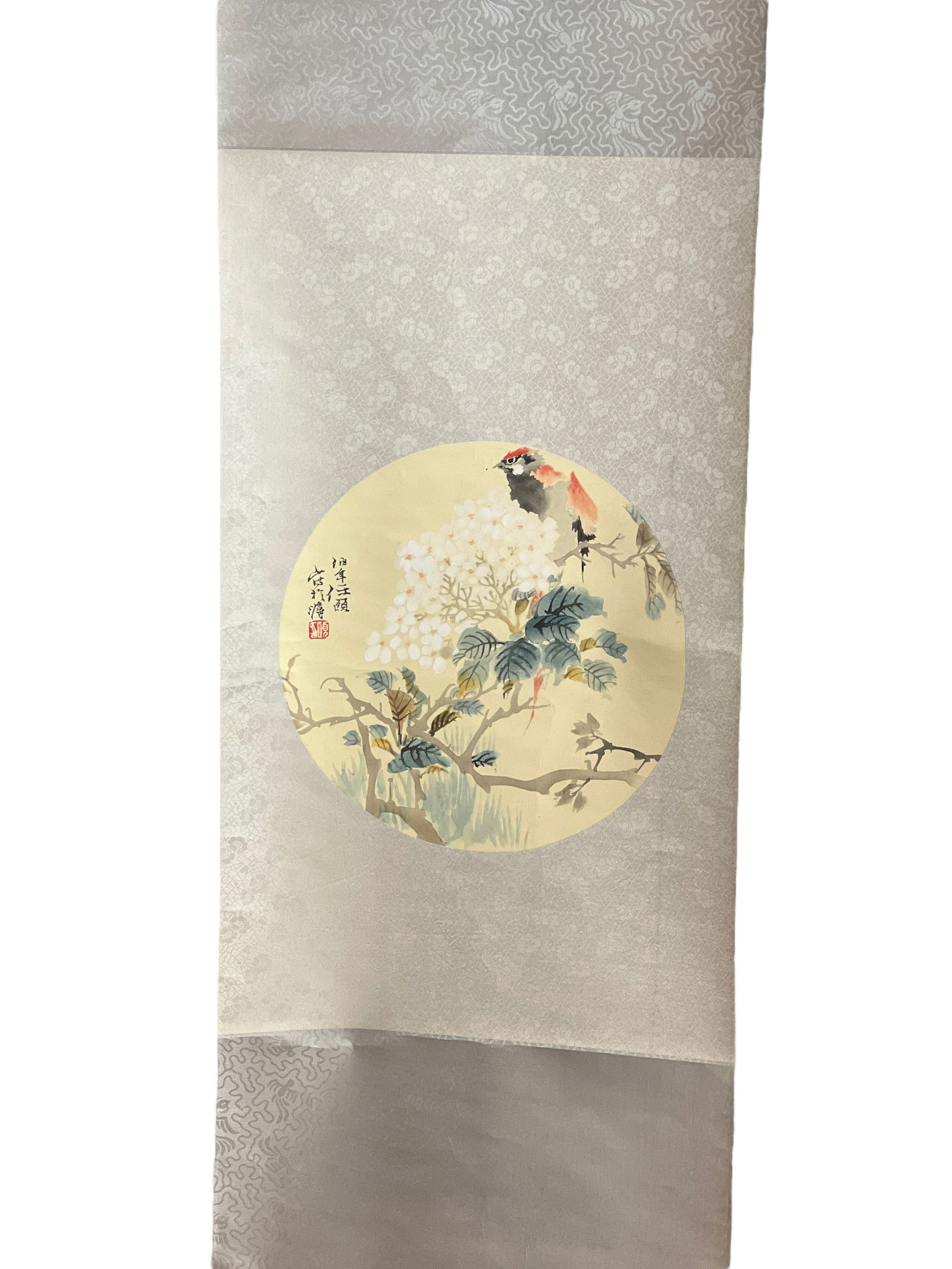 Chinese Painting Scroll, Bird, Signed - 3