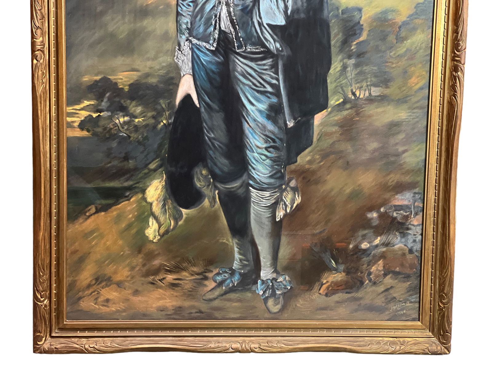 Large Framed "The Blue Boy" - 5