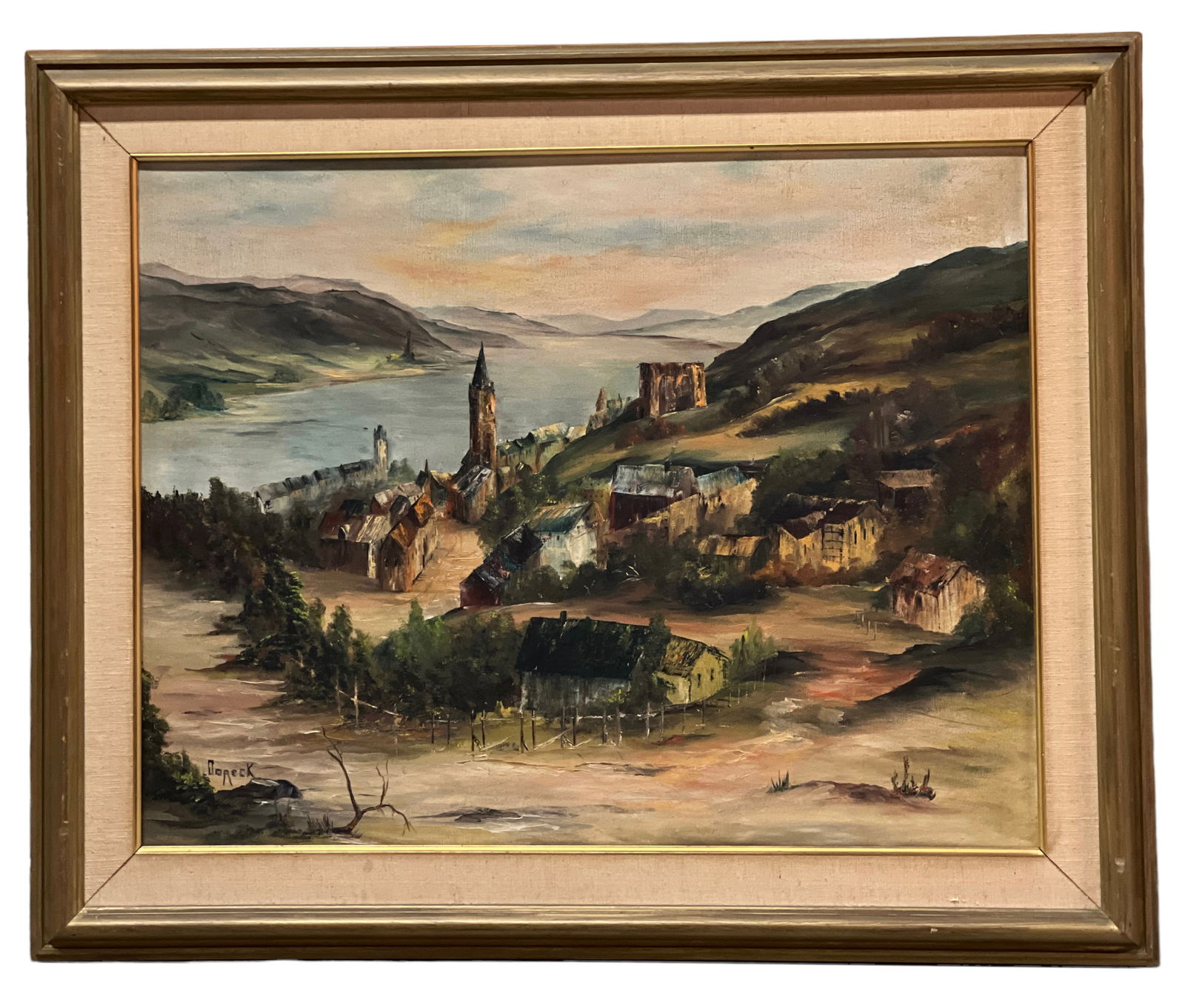 Framed Oil Painting , Siged Doreck (1 of 5)
