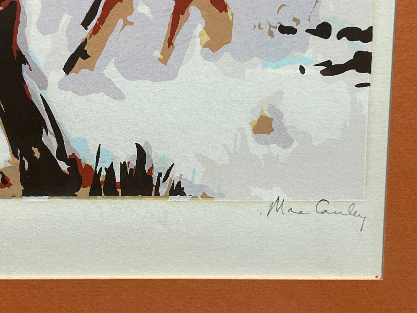 Signed McCauley Western Lithograph Print - 3