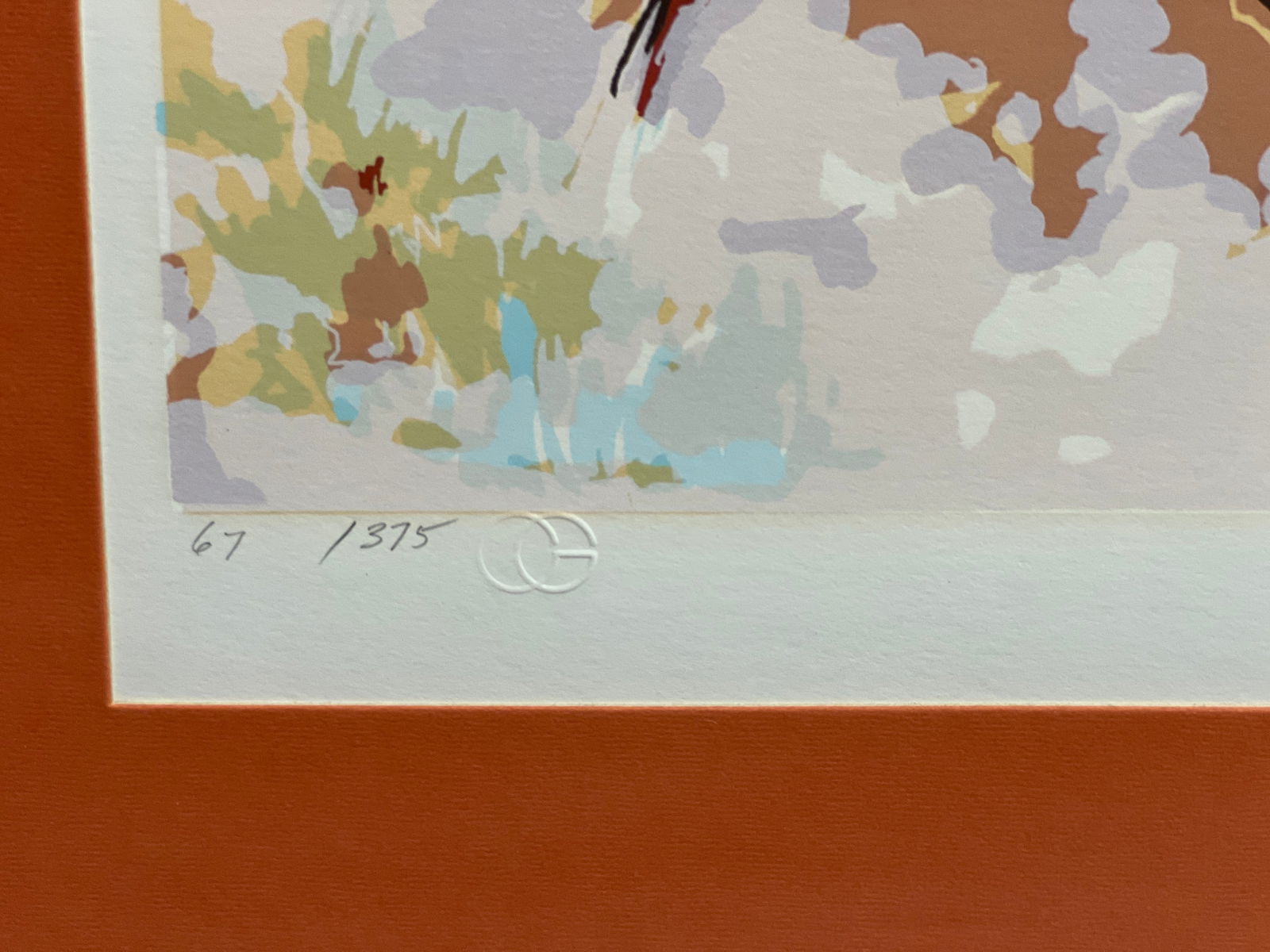 Signed McCauley Western Lithograph Print - 2