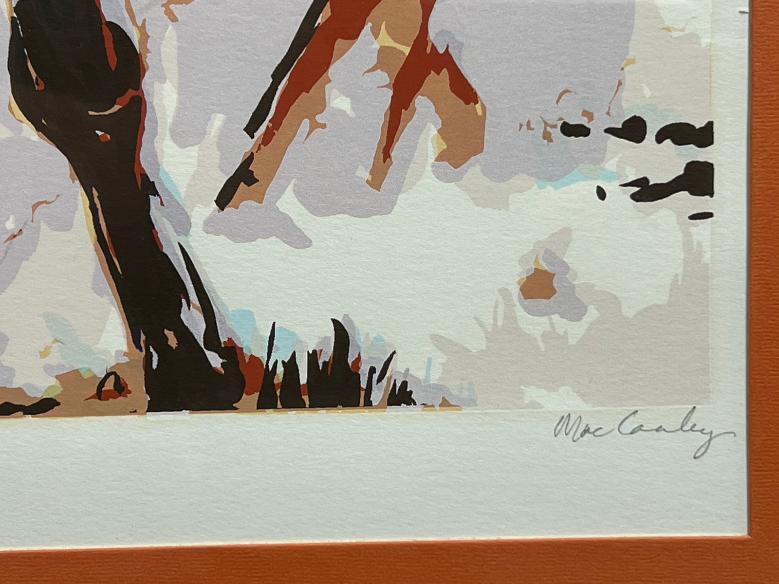 Signed McCauley Western Lithograph Print - 3