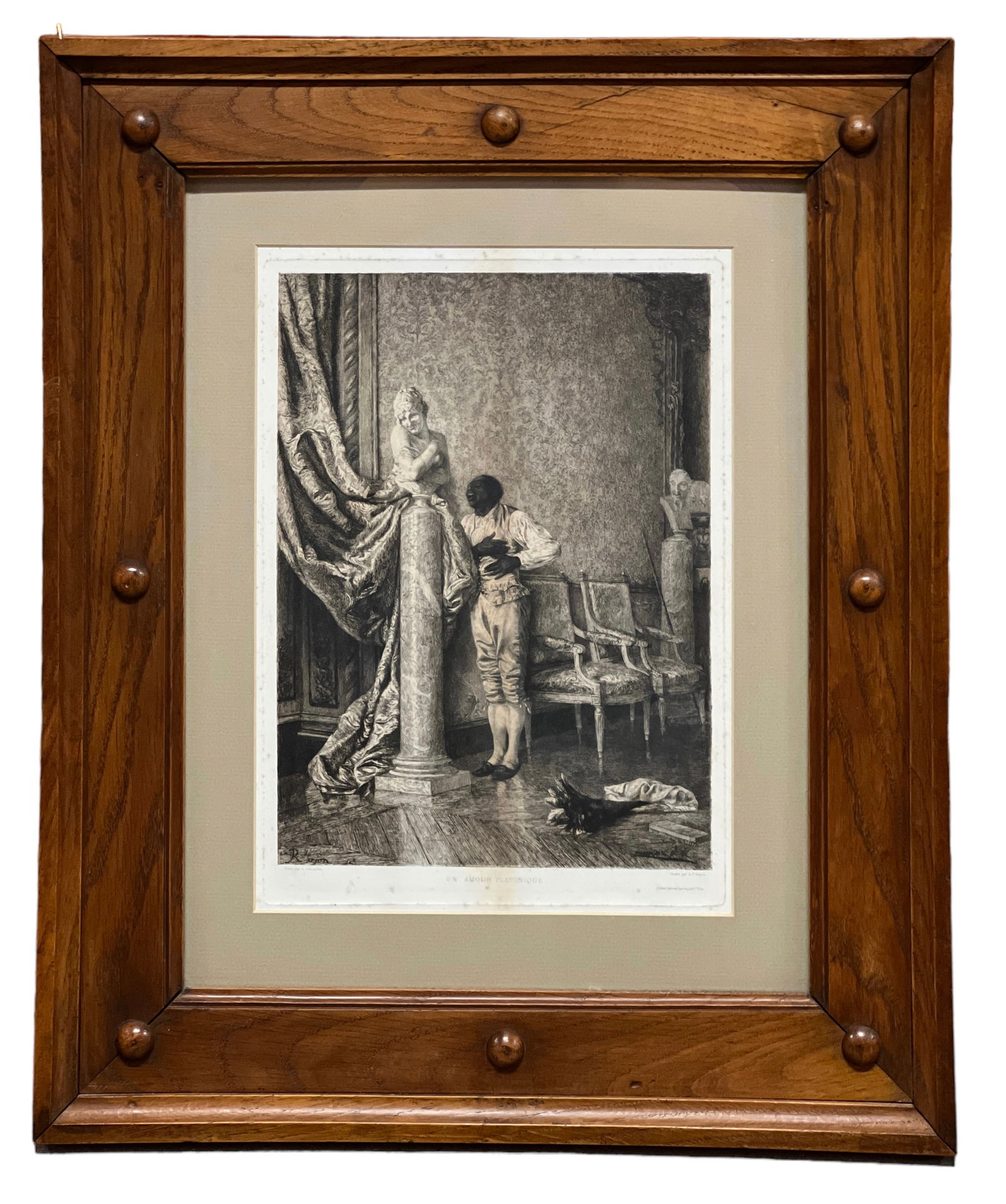 French Print, "Un Amour Platonique" Rajon: French Print, "Un Amour Platonique" RajonH ; 22 1/2 in ( 57.15 cm ) W : 18 1/2 in ( 46.99 cm )