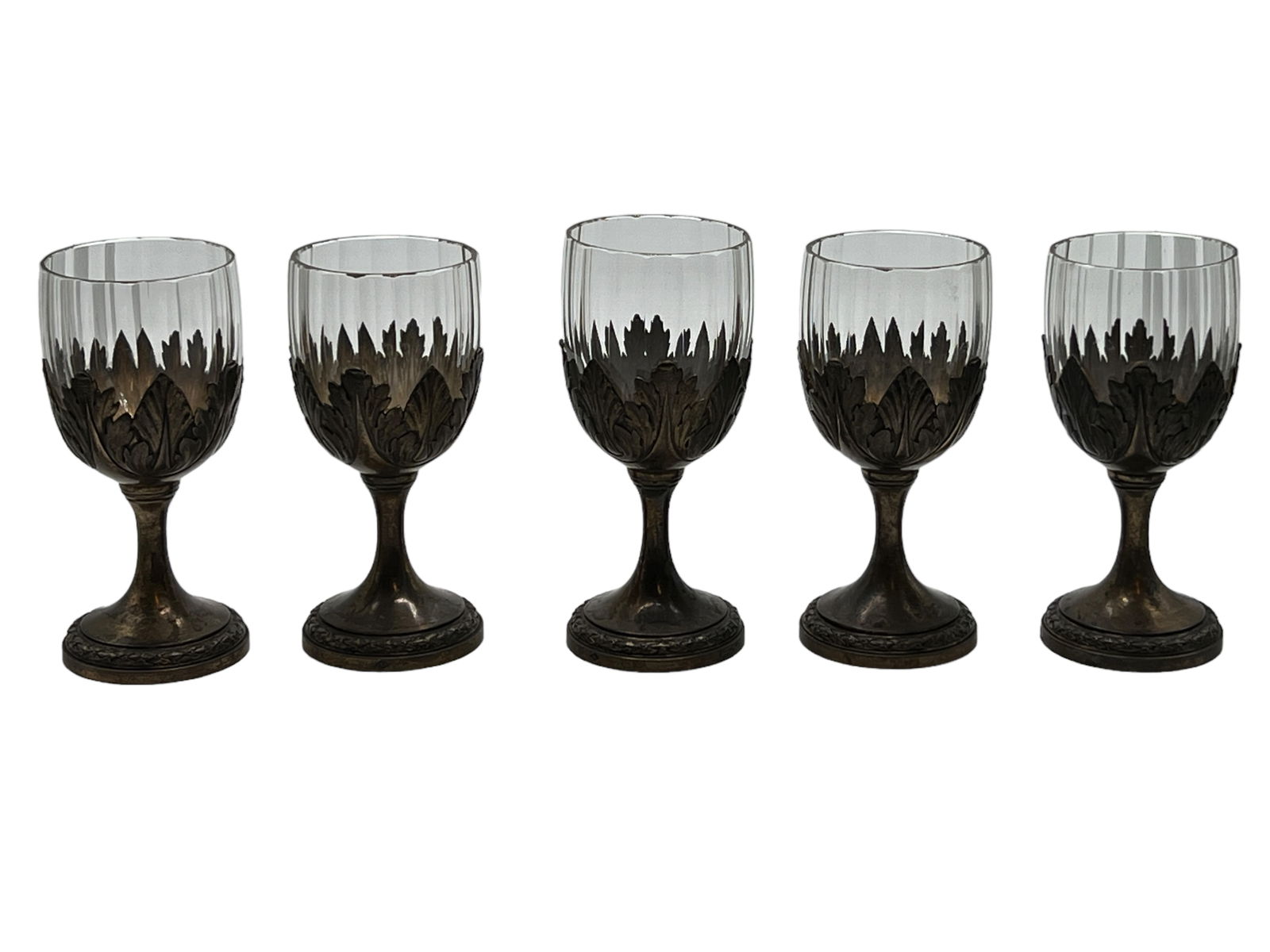 Four Glass Goblet Mounted (1 of 4)