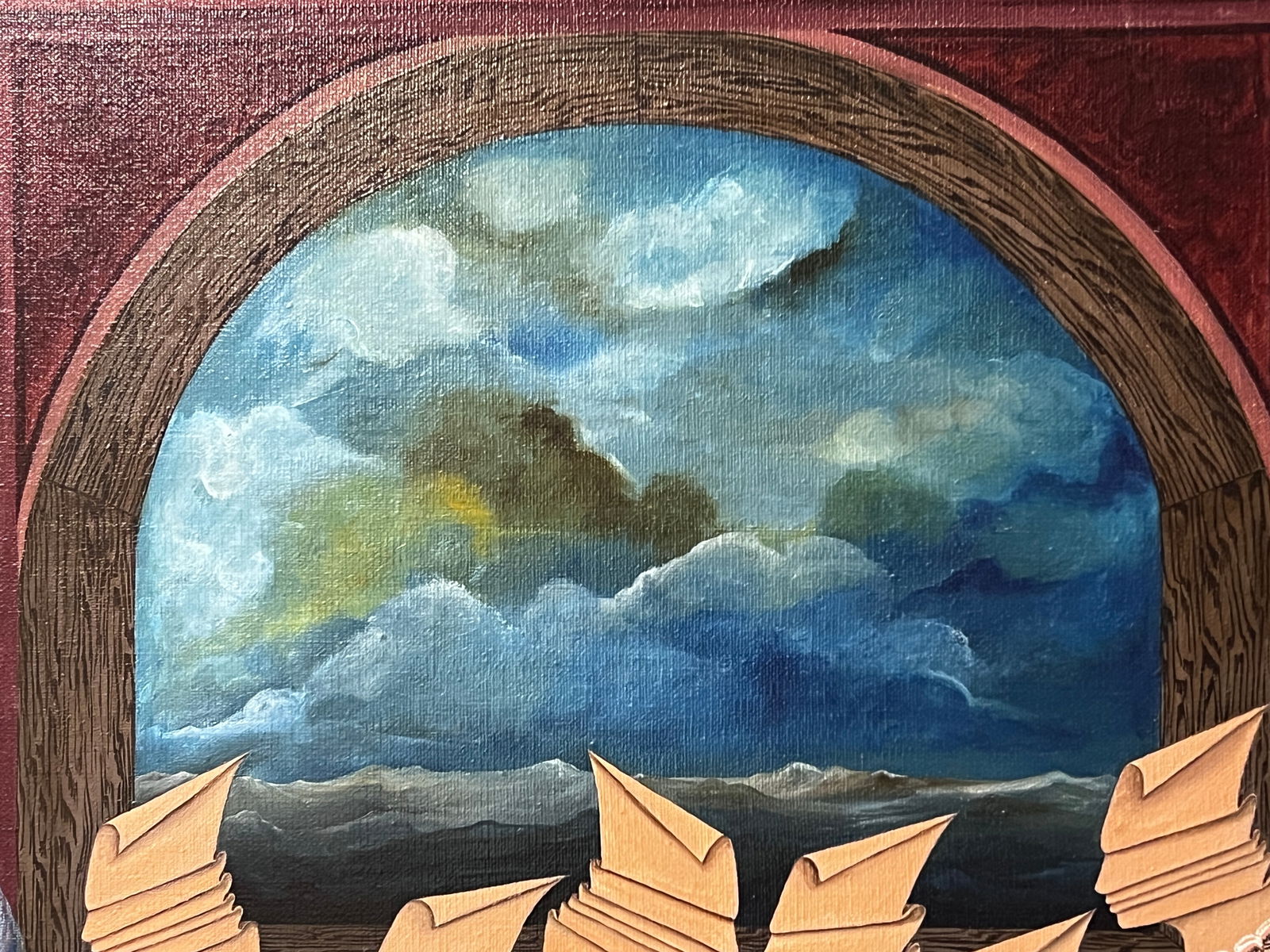 Unsigned Oil Painting "The Last Supper" - 4