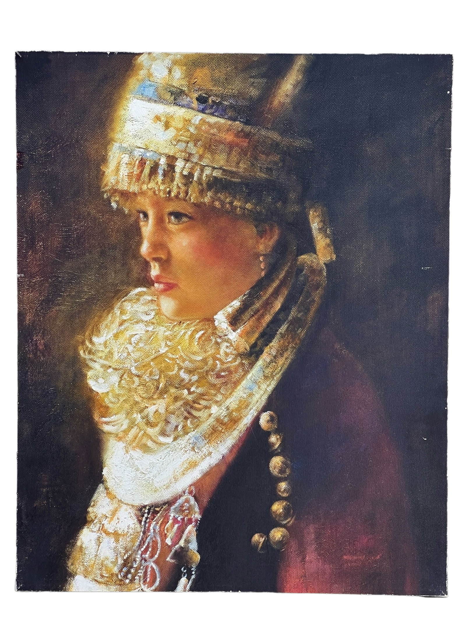 Oil on Canvas, Signed: Oil on Canvas, SignedH : 30 in ( 76.2 cm ) W : 24 in ( 60.96 cm ) Provenance: Contemporary Masters Gallery In Island in Maui County, Hawaii.