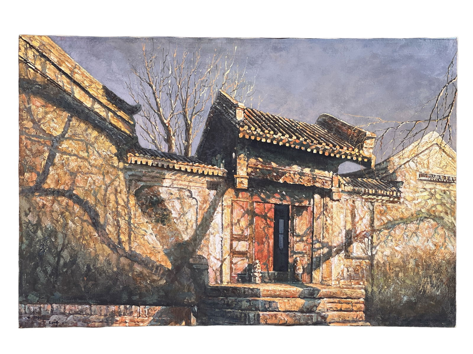 Oil Painting on Canvas. Signed: Oil Painting on Canvas. SignedH : 24 in ( 60.96 cm ) W : 36 in ( 91.44 cm ) Provenance: Contemporary Masters Gallery In Island in Maui County, Hawaii.