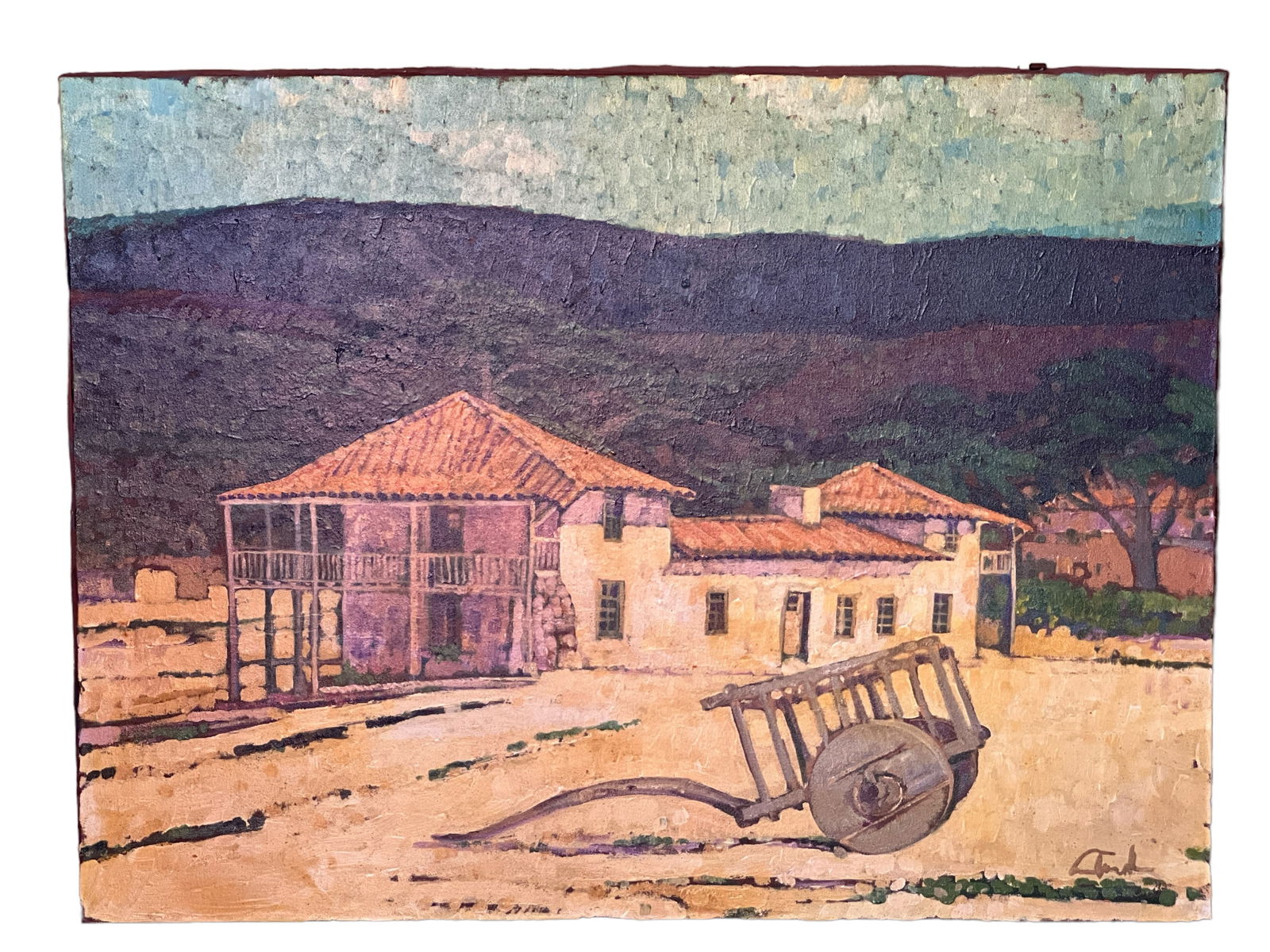 Oil Painting on Canvas, Customs House, Signed: Oil Painting on Canvas, Customs House, SignedH : 30 1/2 in ( 77.4 7 cm ) W : 40 1/2 in ( 102.87) Provenance: Contemporary Masters Gallery In Island in Maui County, Hawaii.