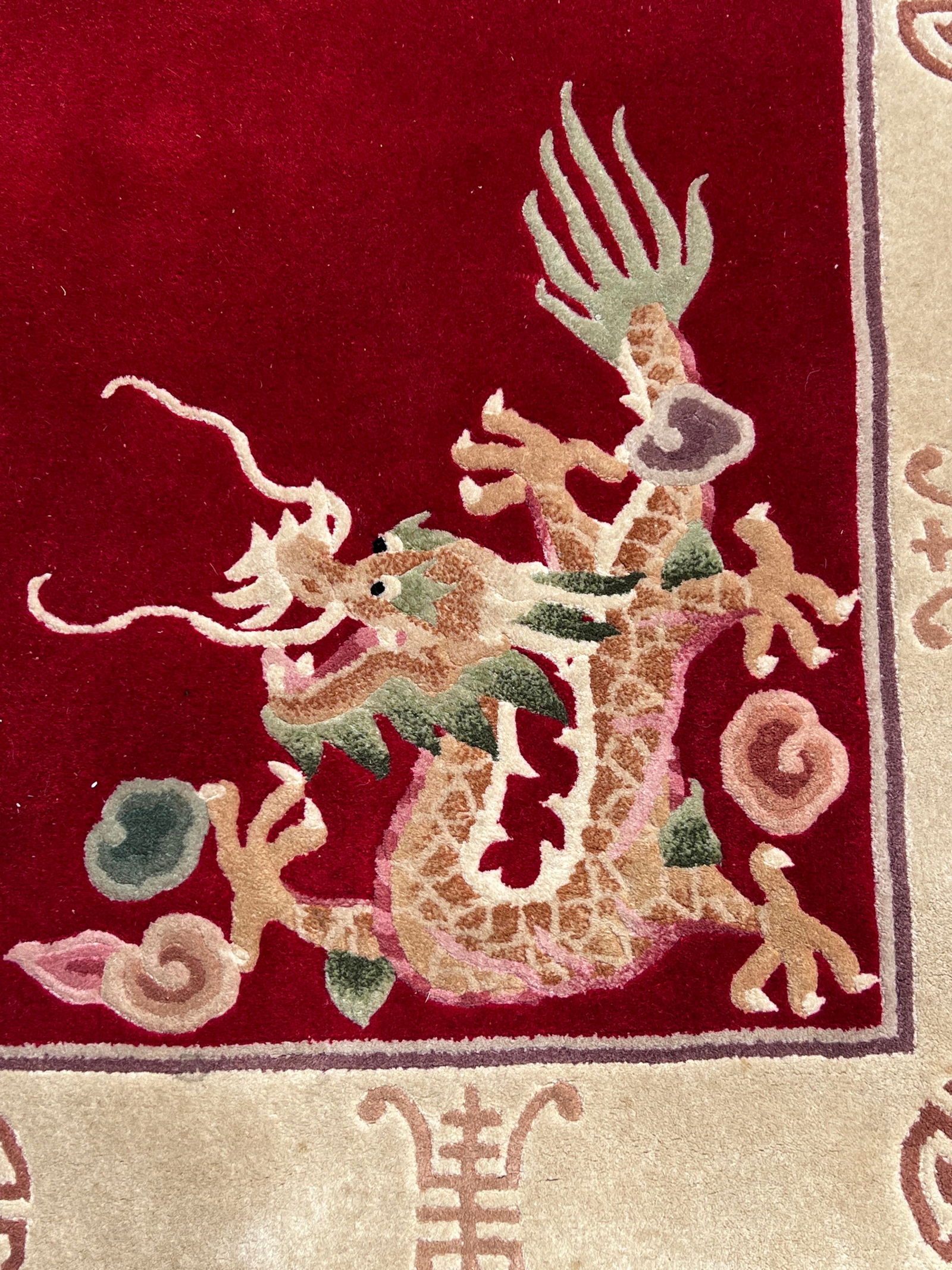 Handmade Red Rug Dragon - 7