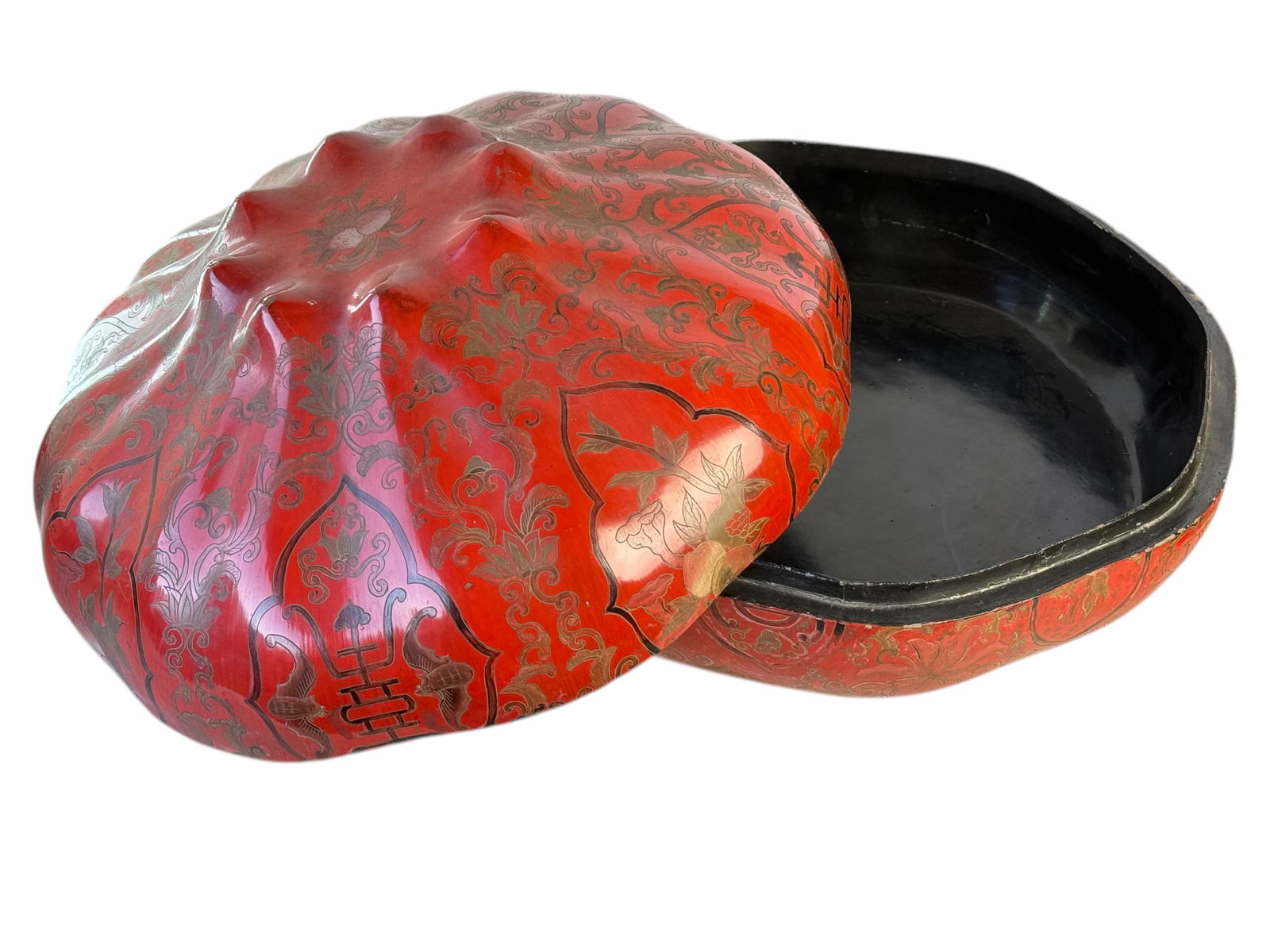 Two Red Lacquer Boxes with Lids - 2