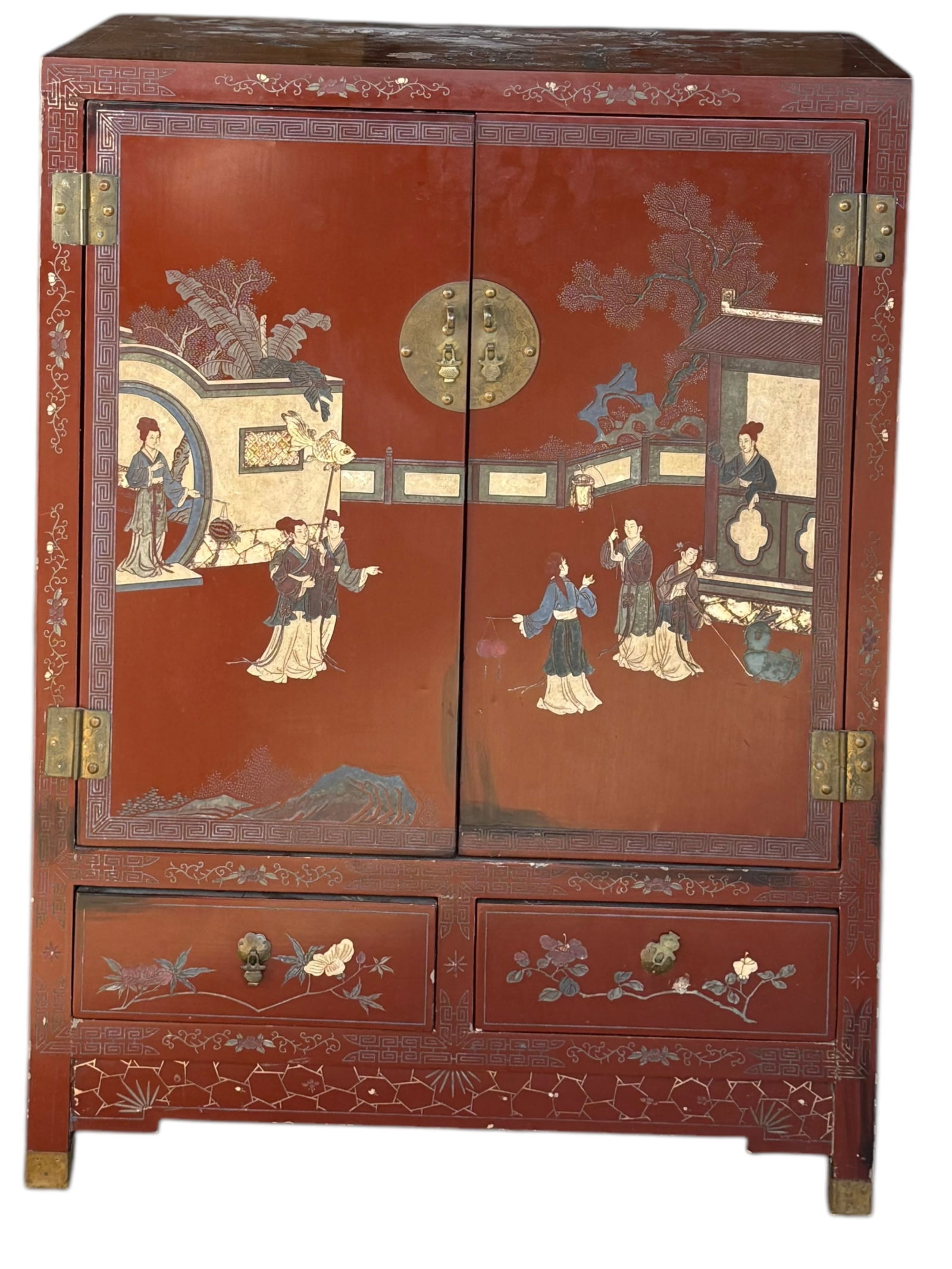 A Chinese Red Lacquer Cabinet (1 of 6)