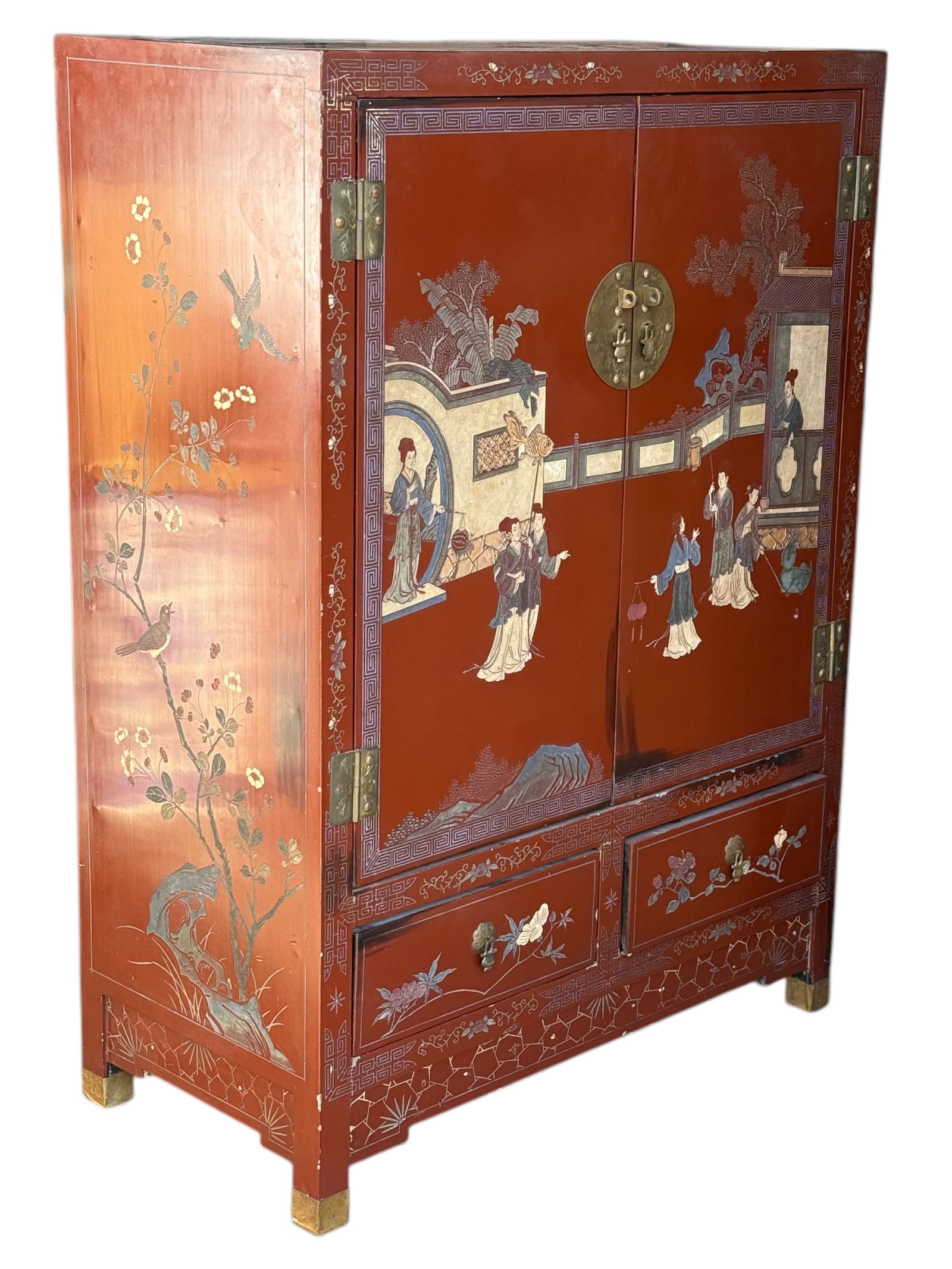 A Chinese Red Lacquer Cabinet - 2