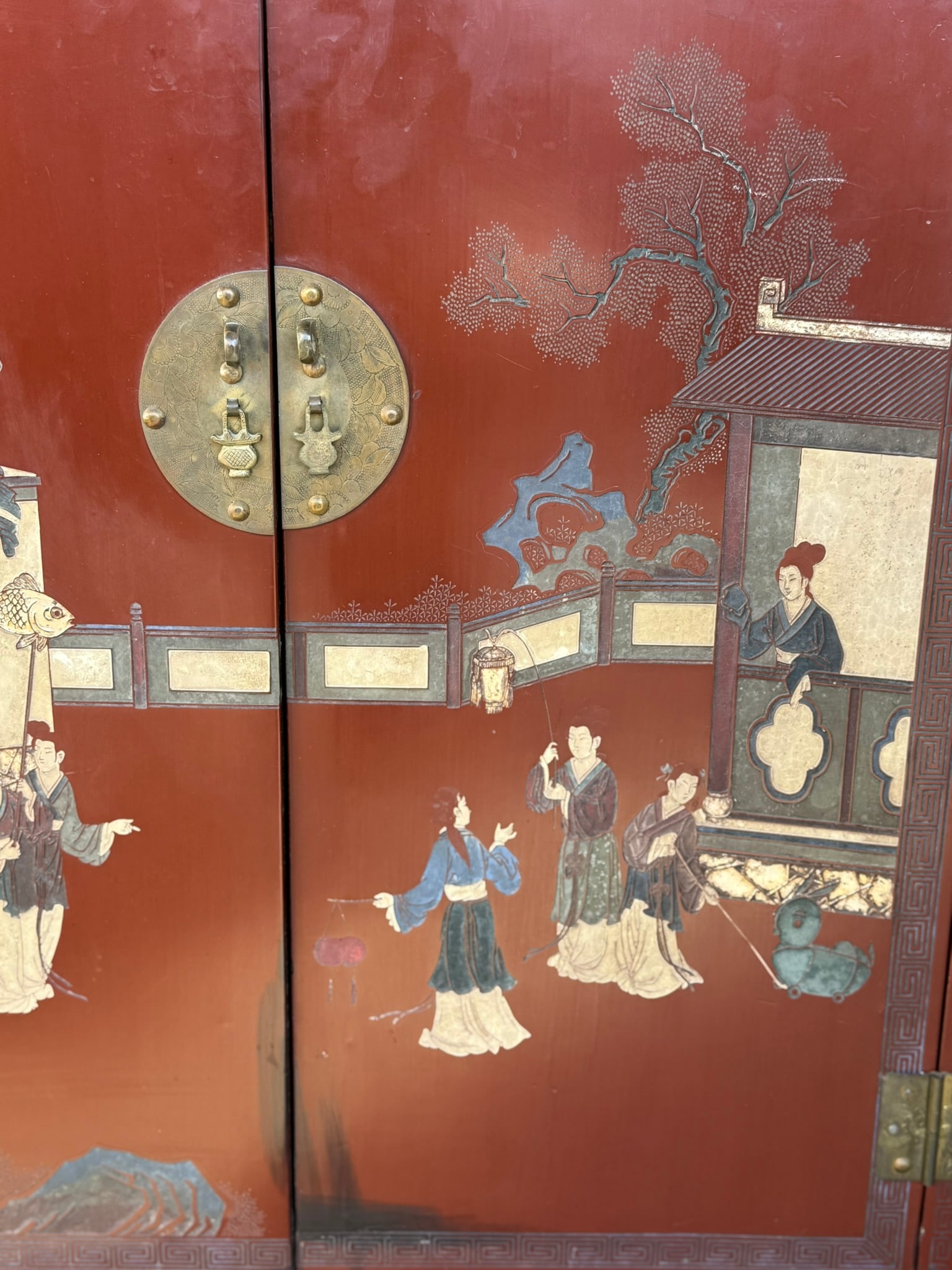 A Chinese Red Lacquer Cabinet - 4