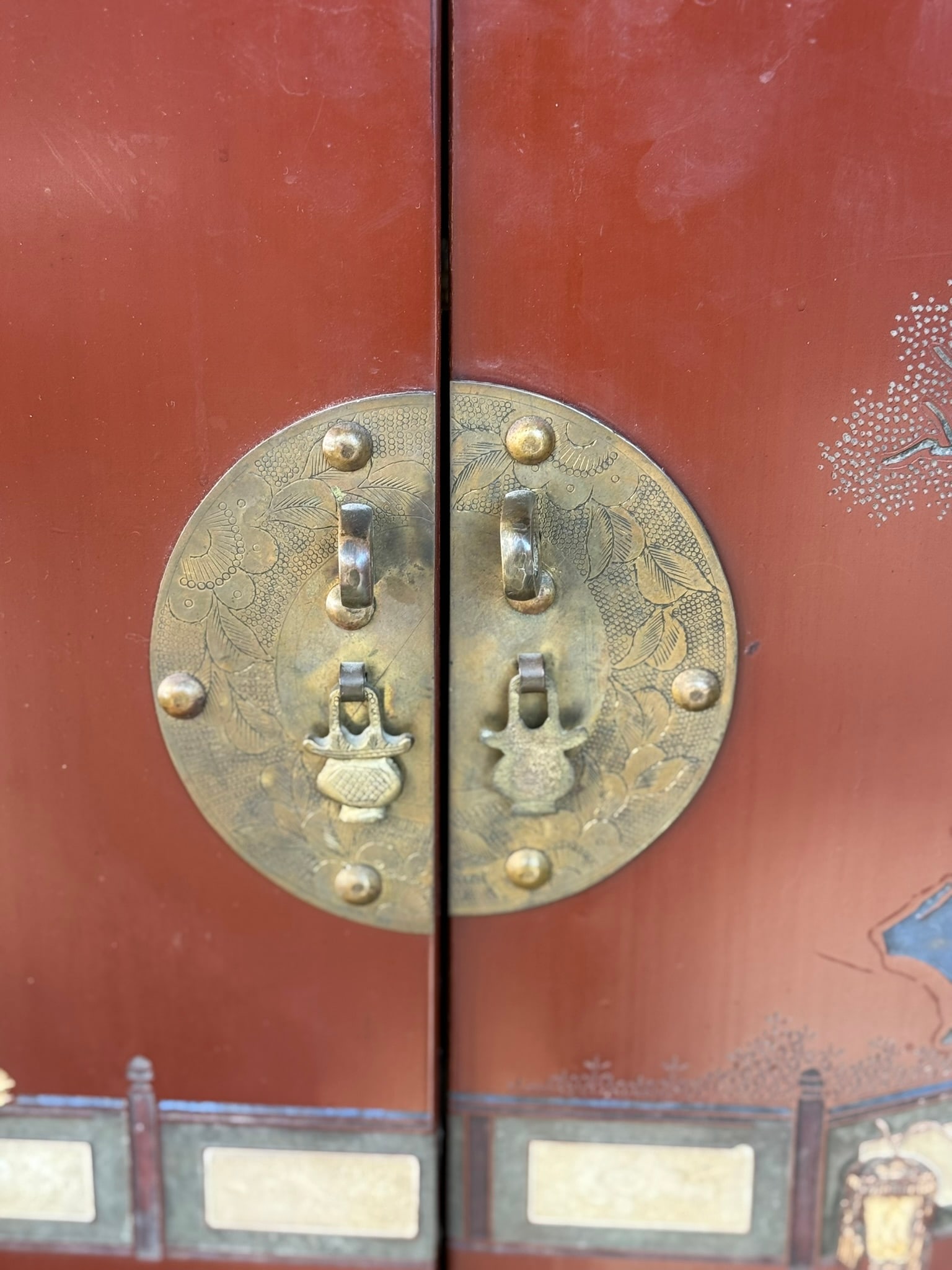 A Chinese Red Lacquer Cabinet - 5