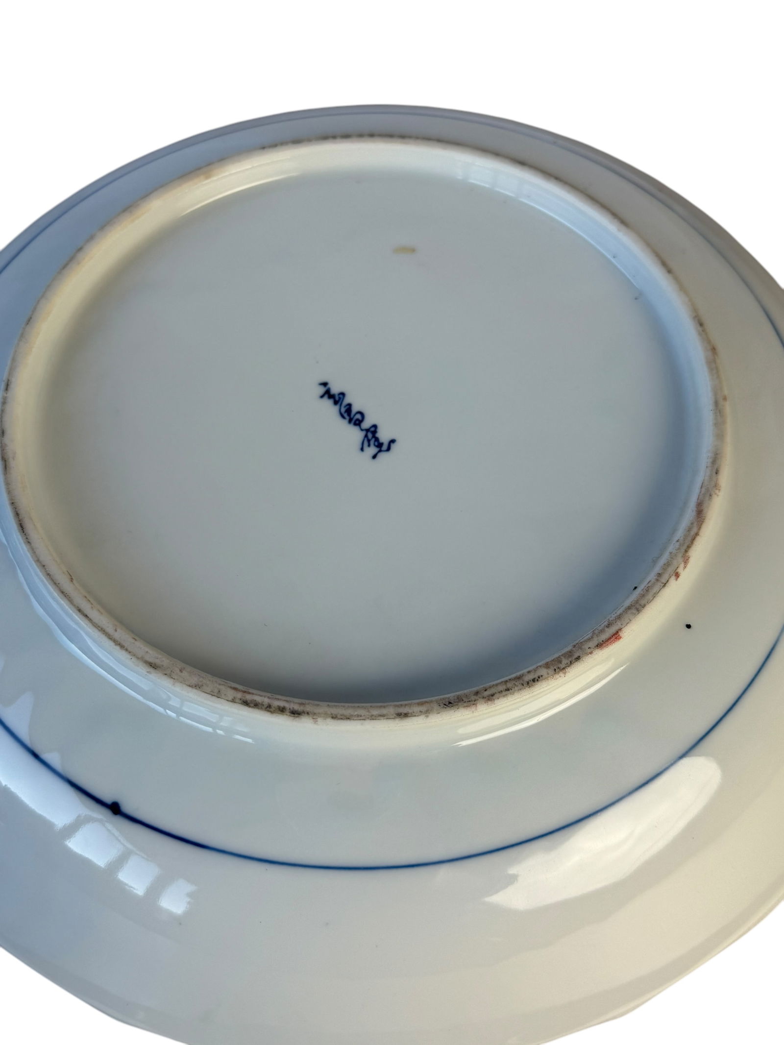 A Blue and White Bird Dish, Marks - 2