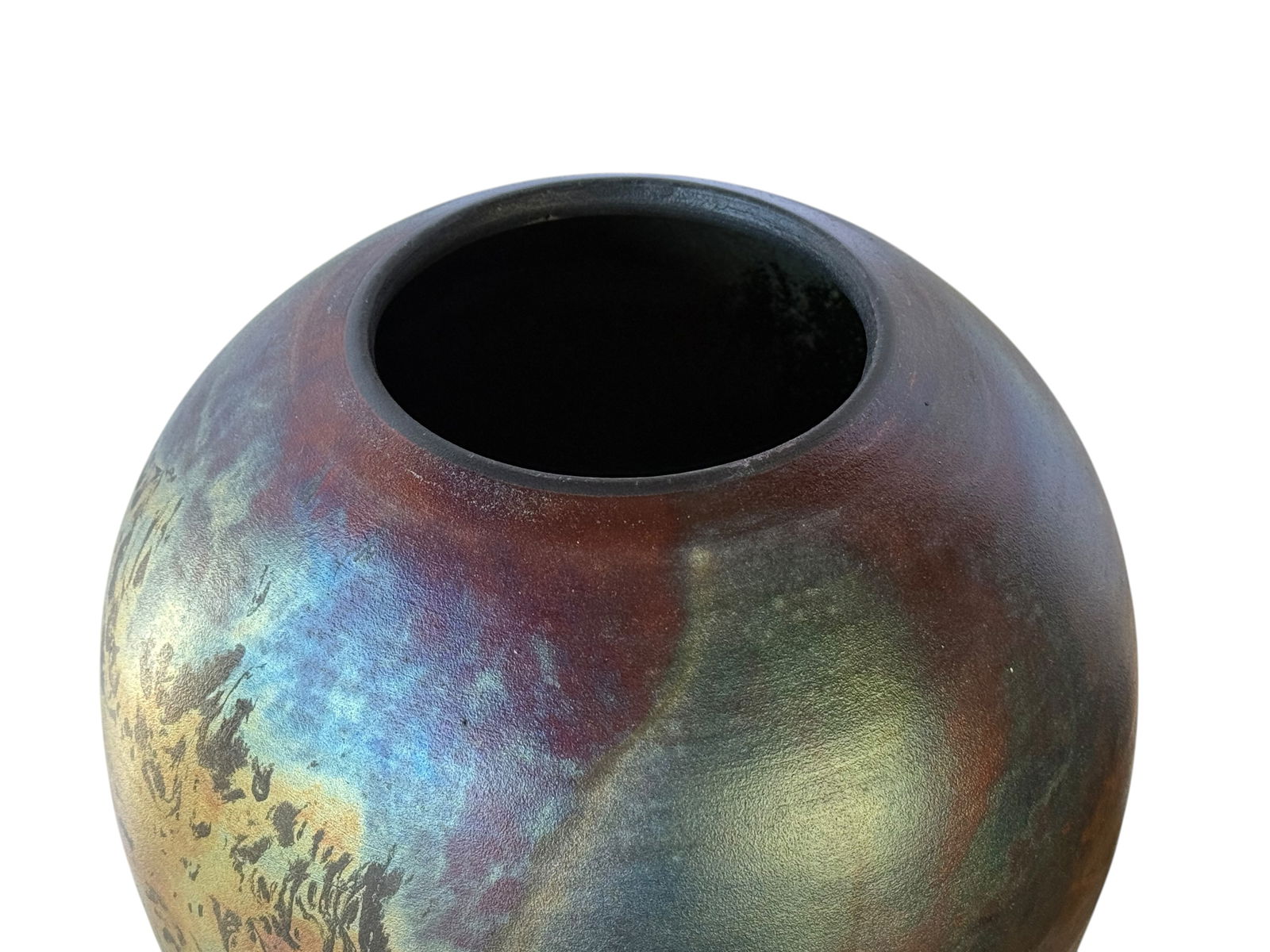 A Copper Metal Vase with Lid and Stand - 5