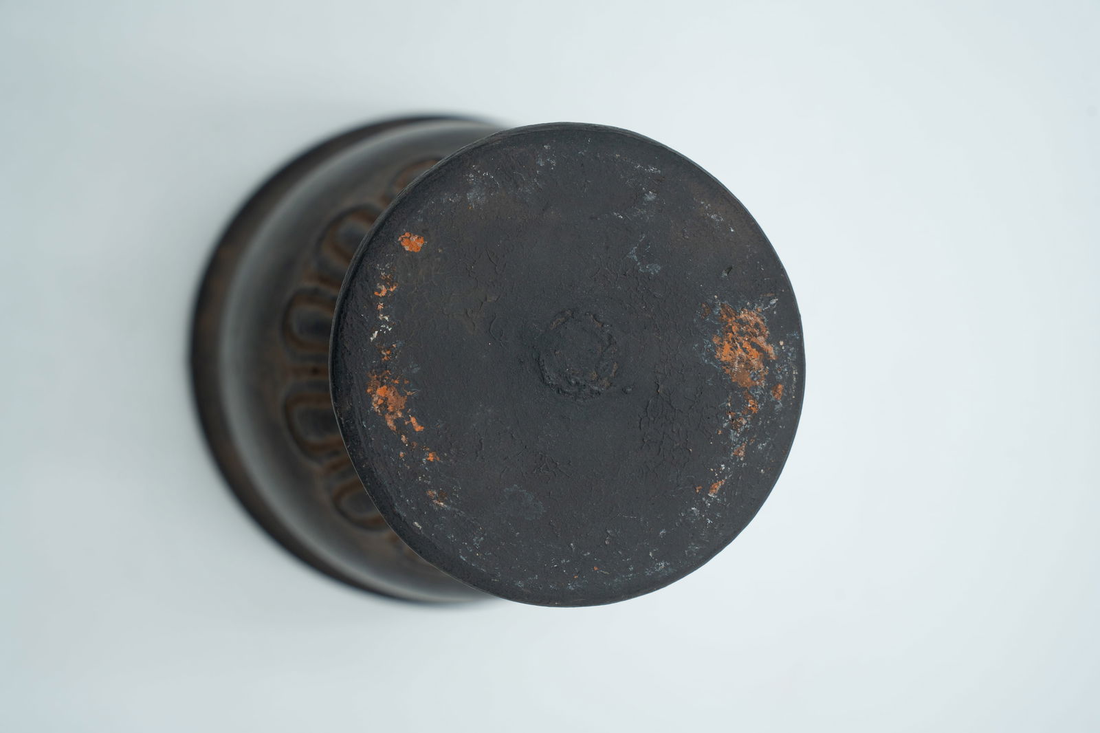 Black Terracotta Goblet with Fluted Design - 5