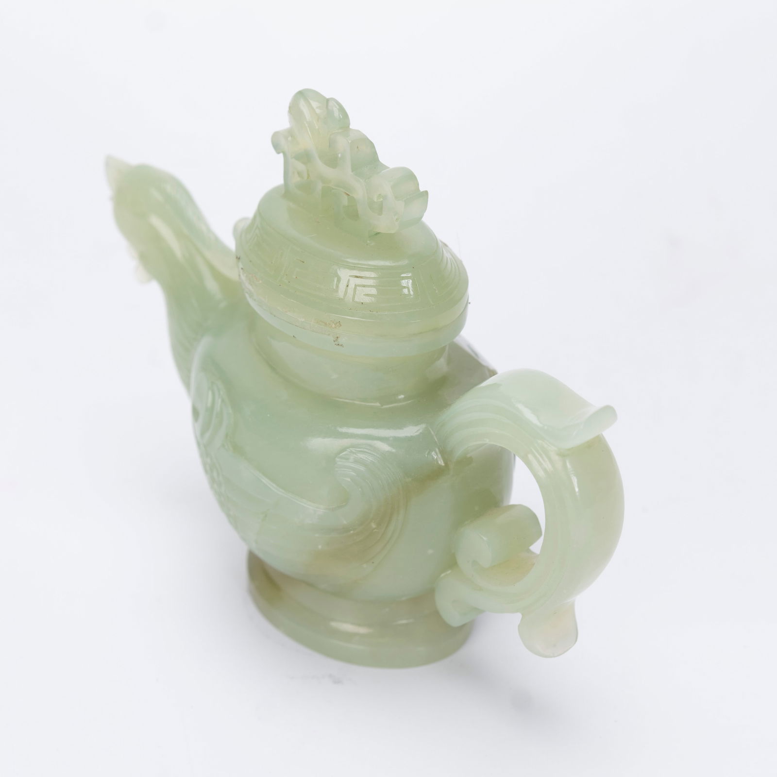 Chinese Celadon Jade Teapot - 2
