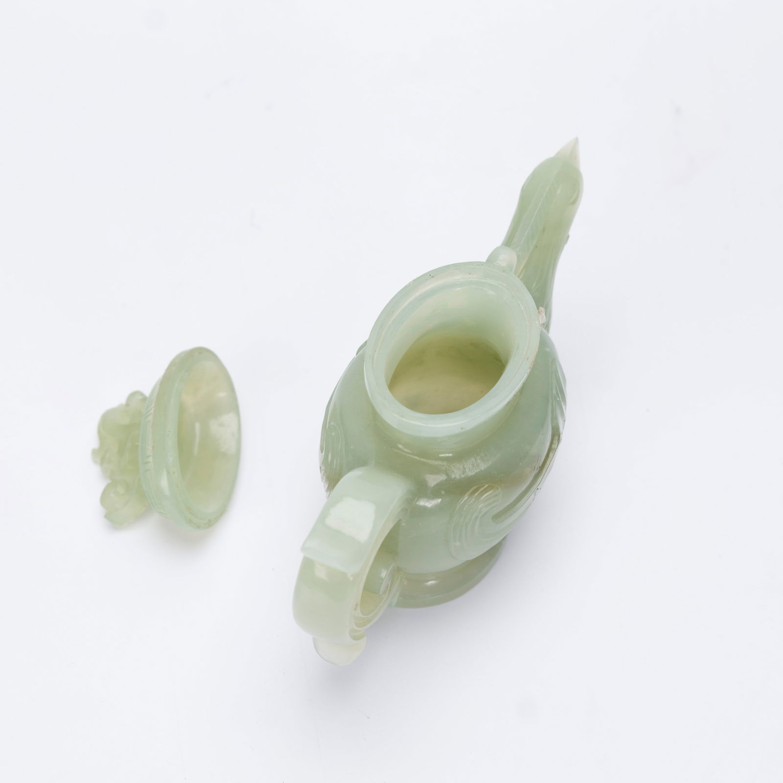 Chinese Celadon Jade Teapot - 4