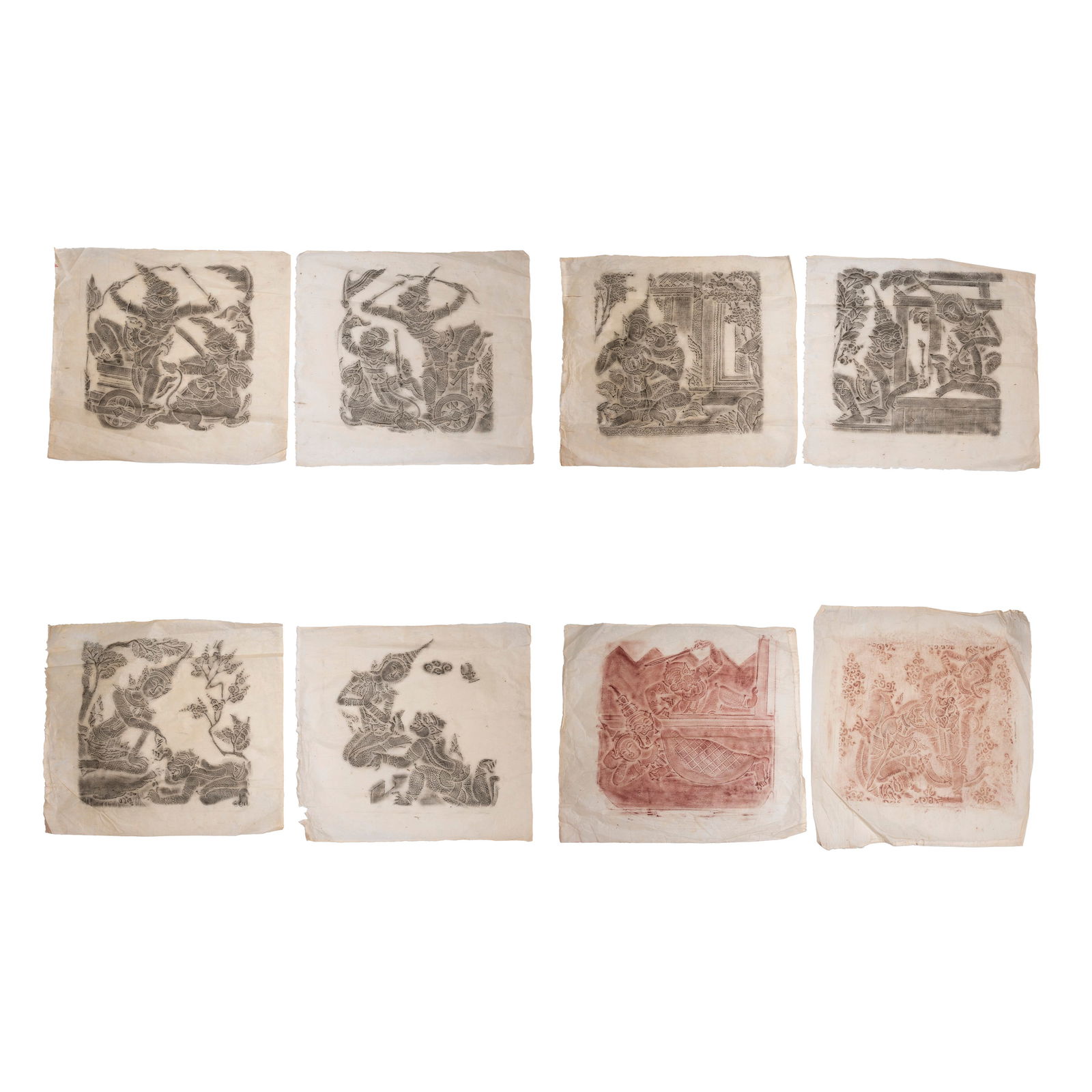 8 Pieces Large Rudding Mythic Warrior Scenes: 8 Pieces Large Rudding Mythic Warrior Scenes8 Pieces Rudding Mythic Warrior Scenes H: 21 1/2 inches W: 23 1/2 inches