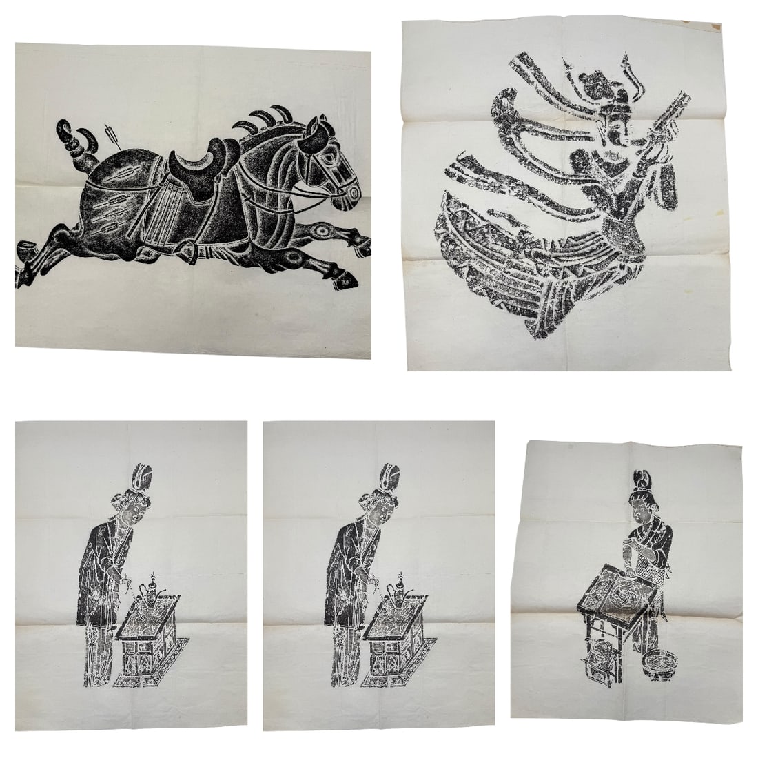 Group of 5 Rubbings: Group of 5 RubbingsGroup of 5 Rubbings H: 32 1/2 inches W:26 1/2 inches