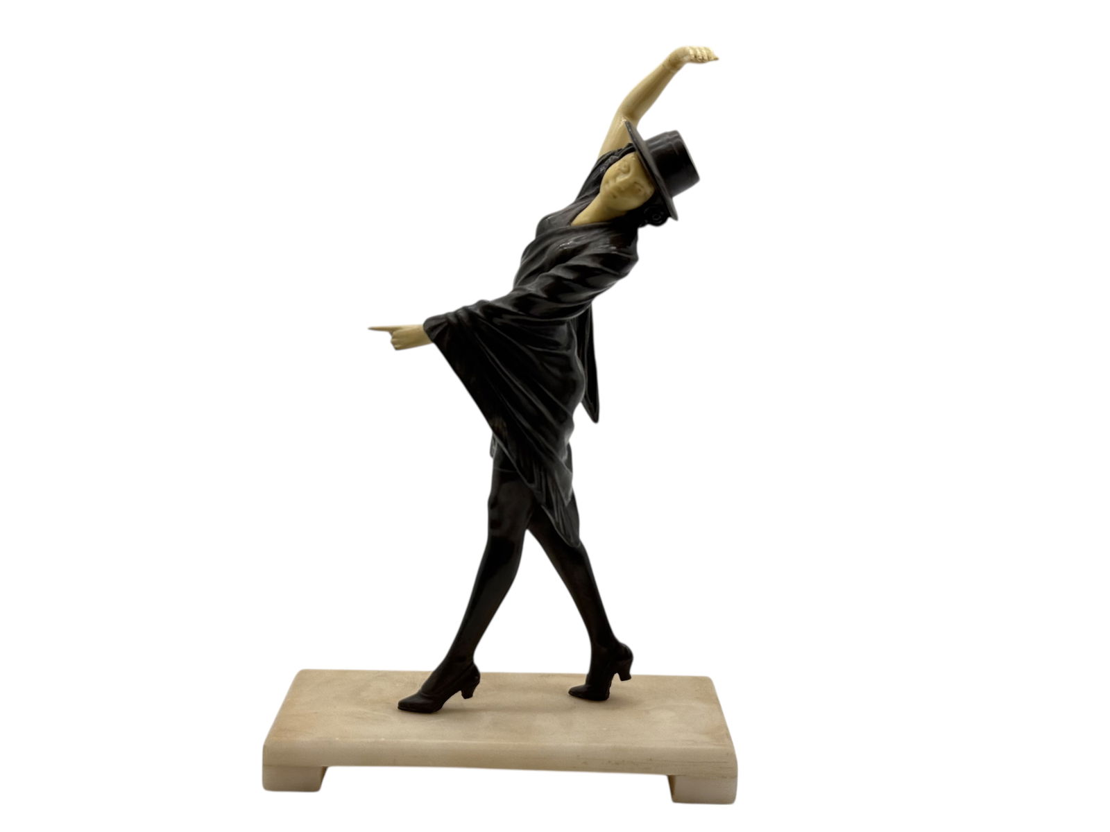 Two Bronze Figures on Stone Bases - 2