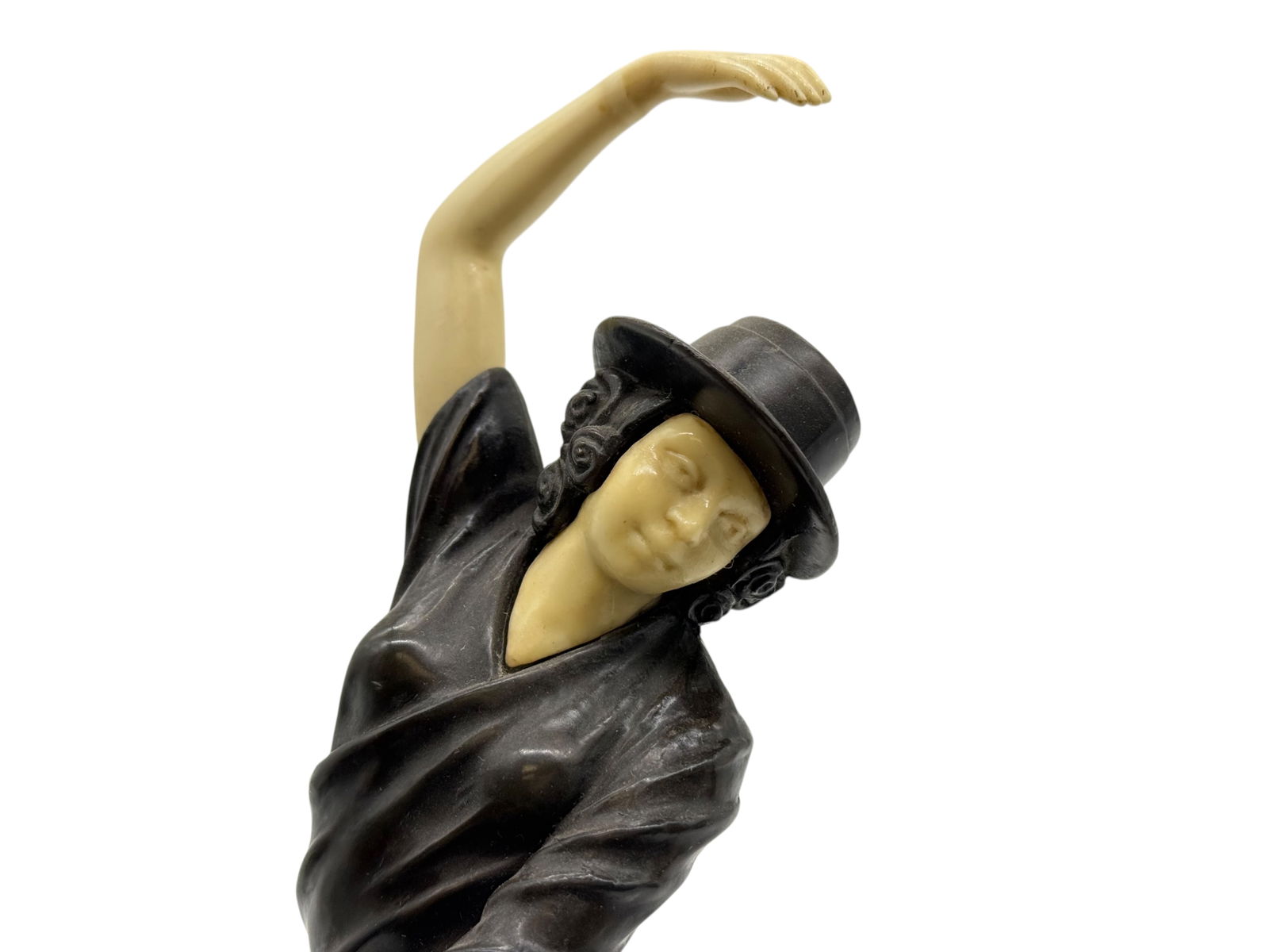 Two Bronze Figures on Stone Bases - 5