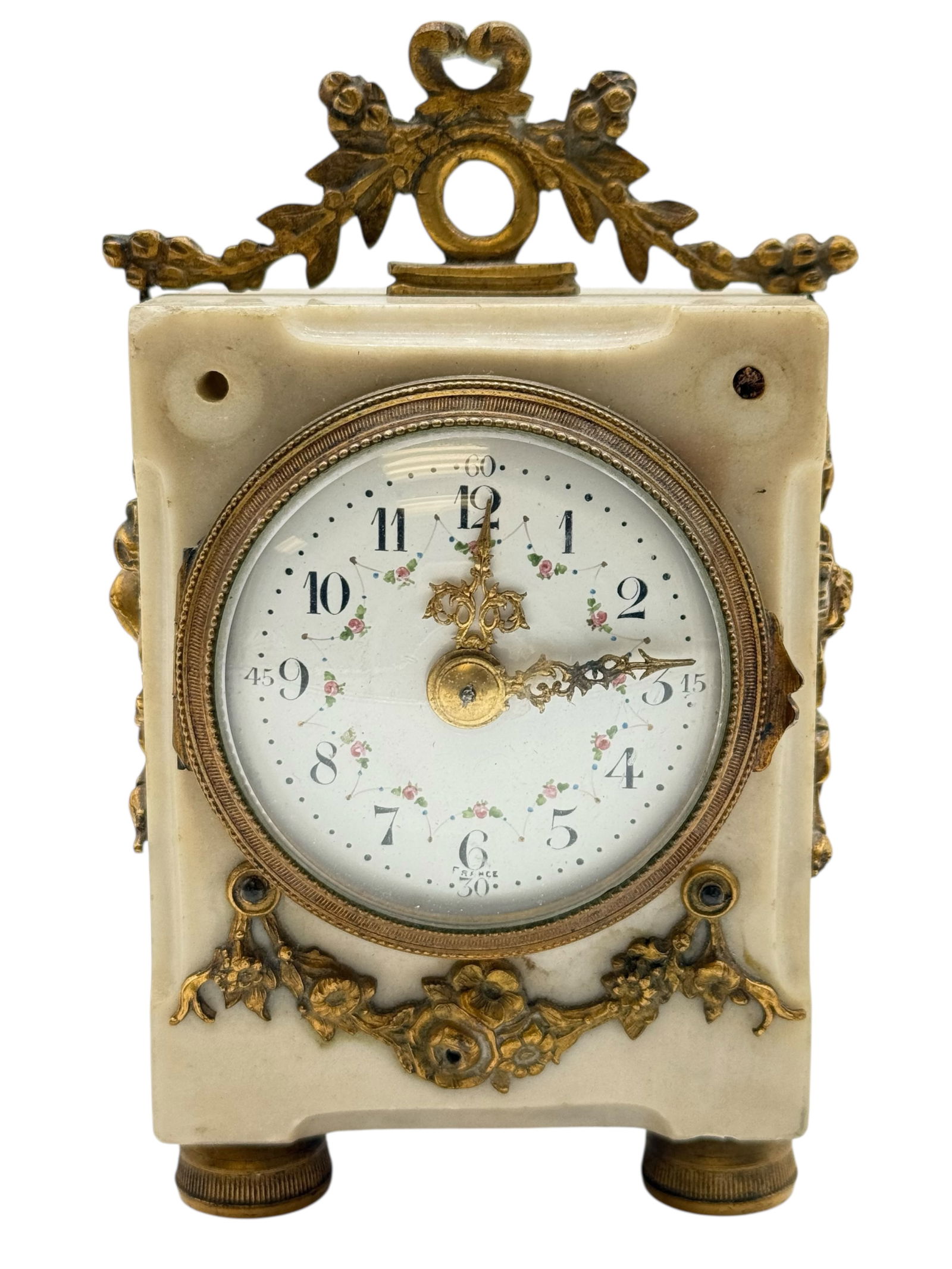 A French Marble and Gilt Bronze Mantel Clock (1 of 6)