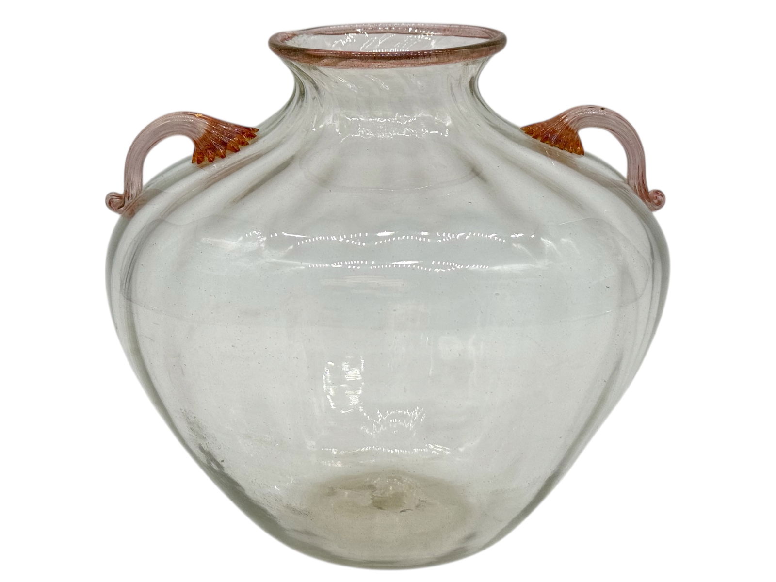 Italian Glass Jar / vessel with Applied Handles (1 of 5)