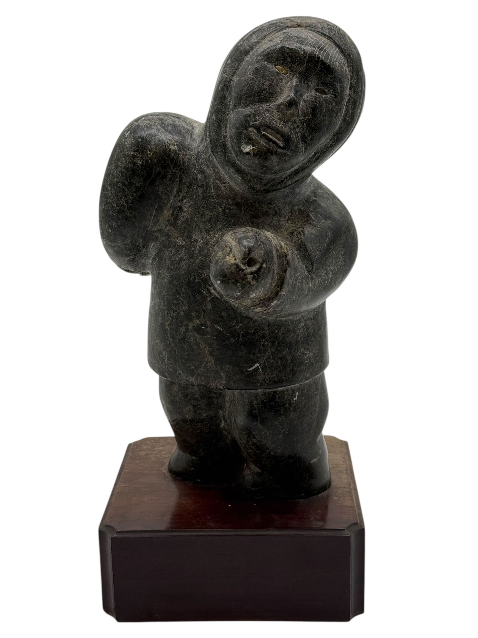 Vintage Hand Carved Stone Sculpture,Eskimo (1 of 4)