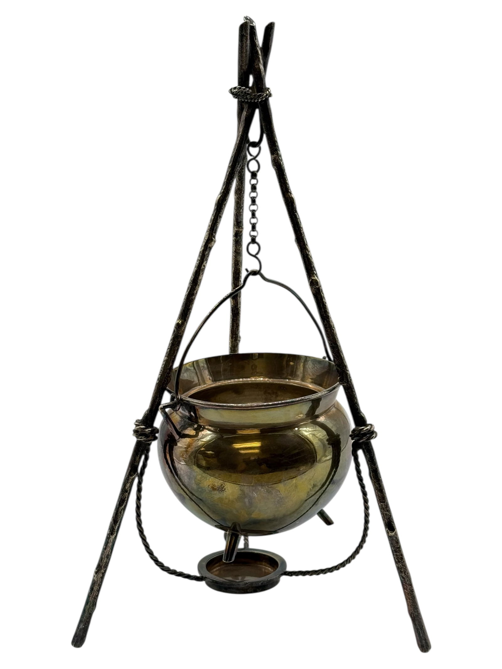A Brass Hanging Brazier, M H&Co (1 of 5)
