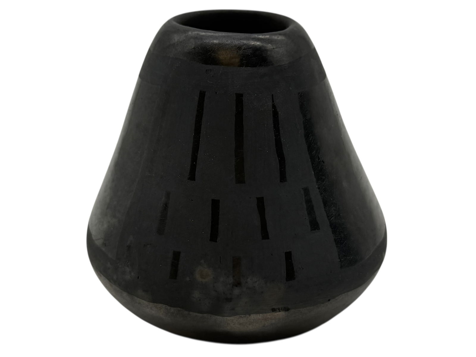 Three Blackware Pottery Jar, Carvings - 2