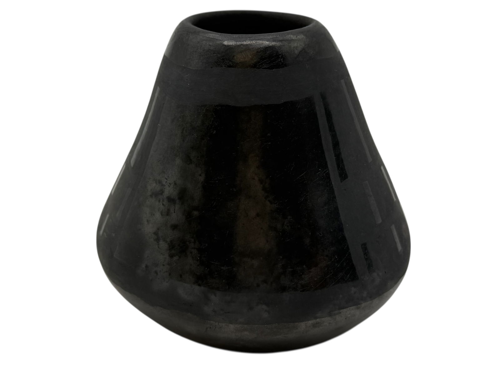 Three Blackware Pottery Jar, Carvings - 3