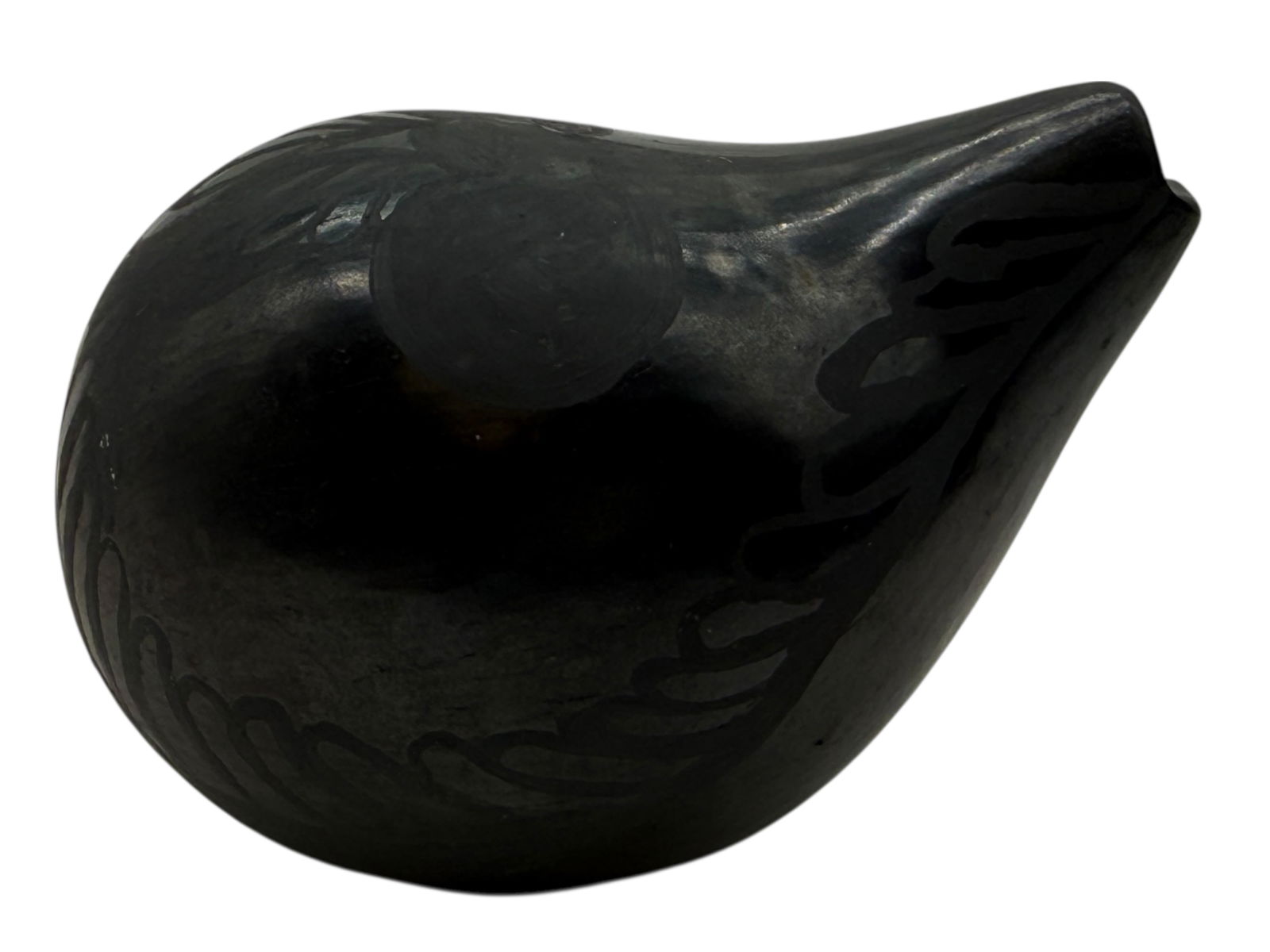 Three Blackware Pottery Jar, Carvings - 5